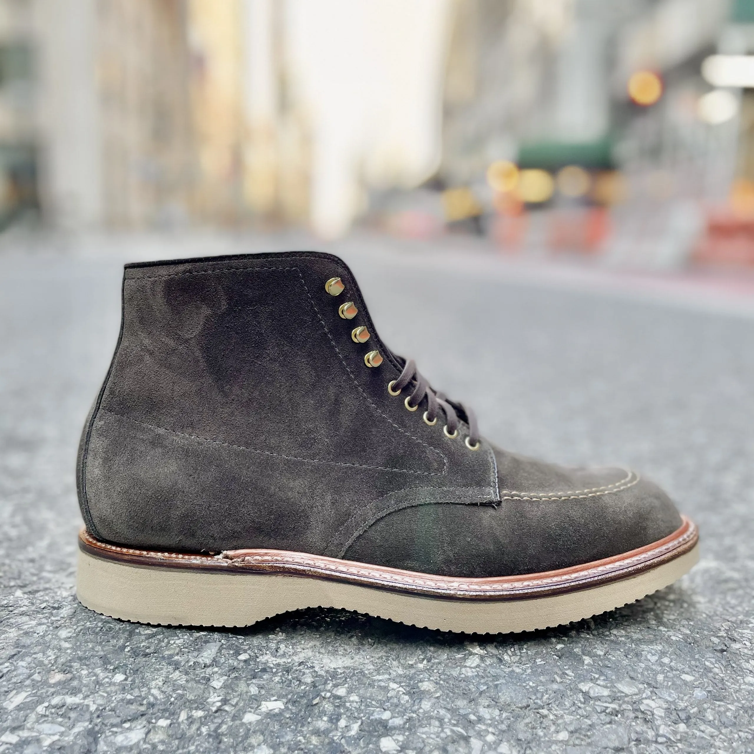 Padded collar Ground Force D0938H - Duncan Indy Boot in Loden Suede