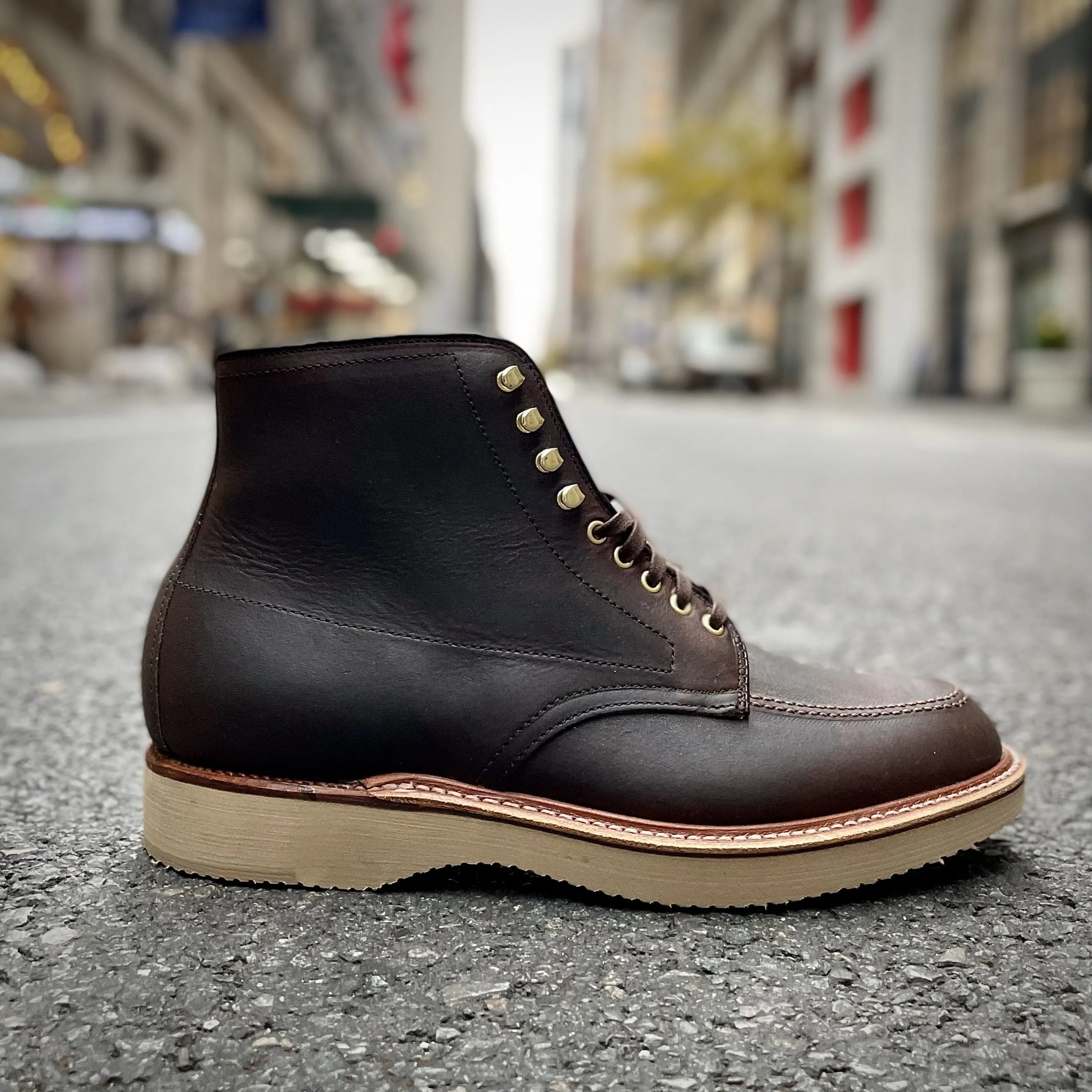 Enhanced grip Lace Up Style D1926H - Porter Indy Boot in Kudu Leather