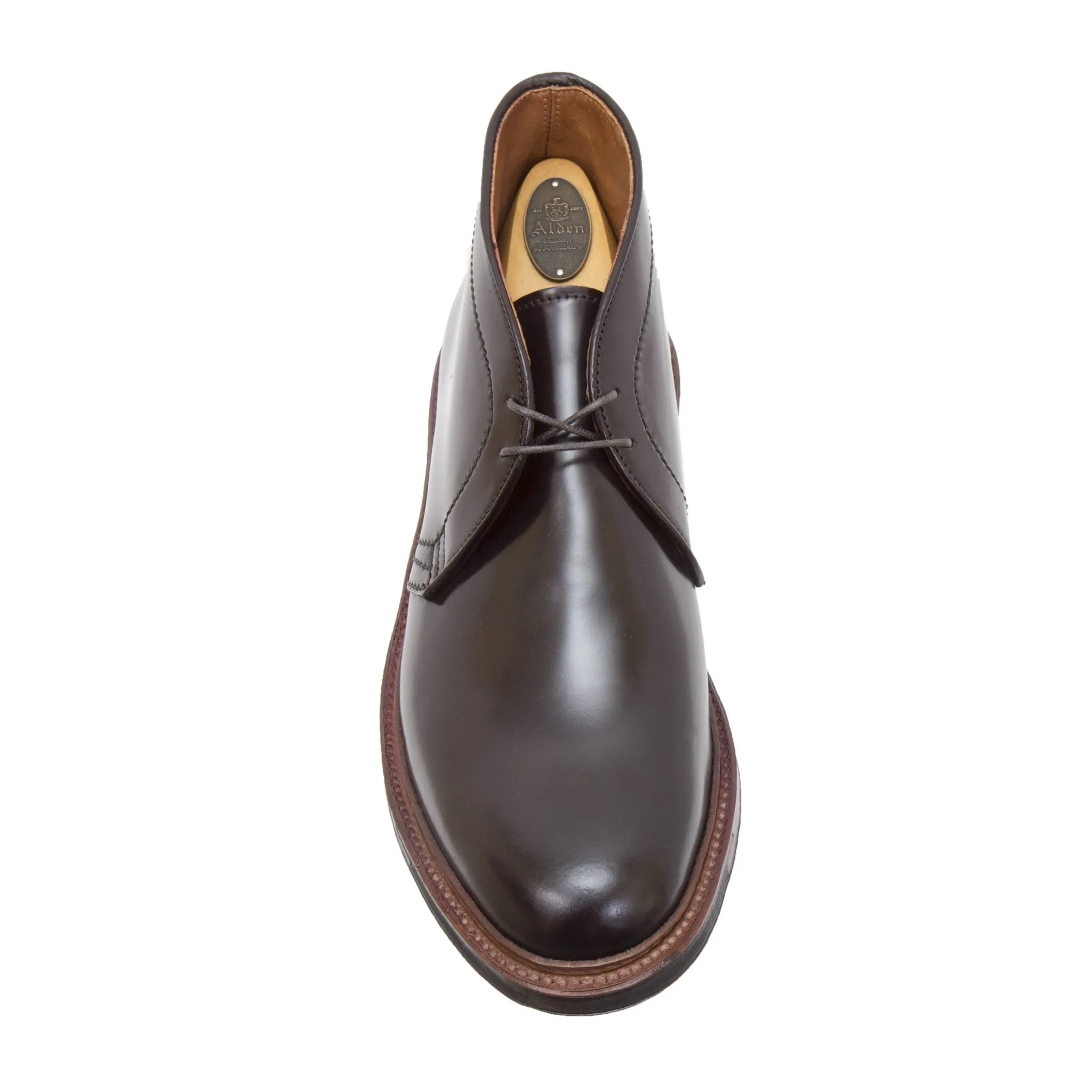 D5706C - Antique Chukka Boot in Color 8 Shell Cordovan hook and loop closure