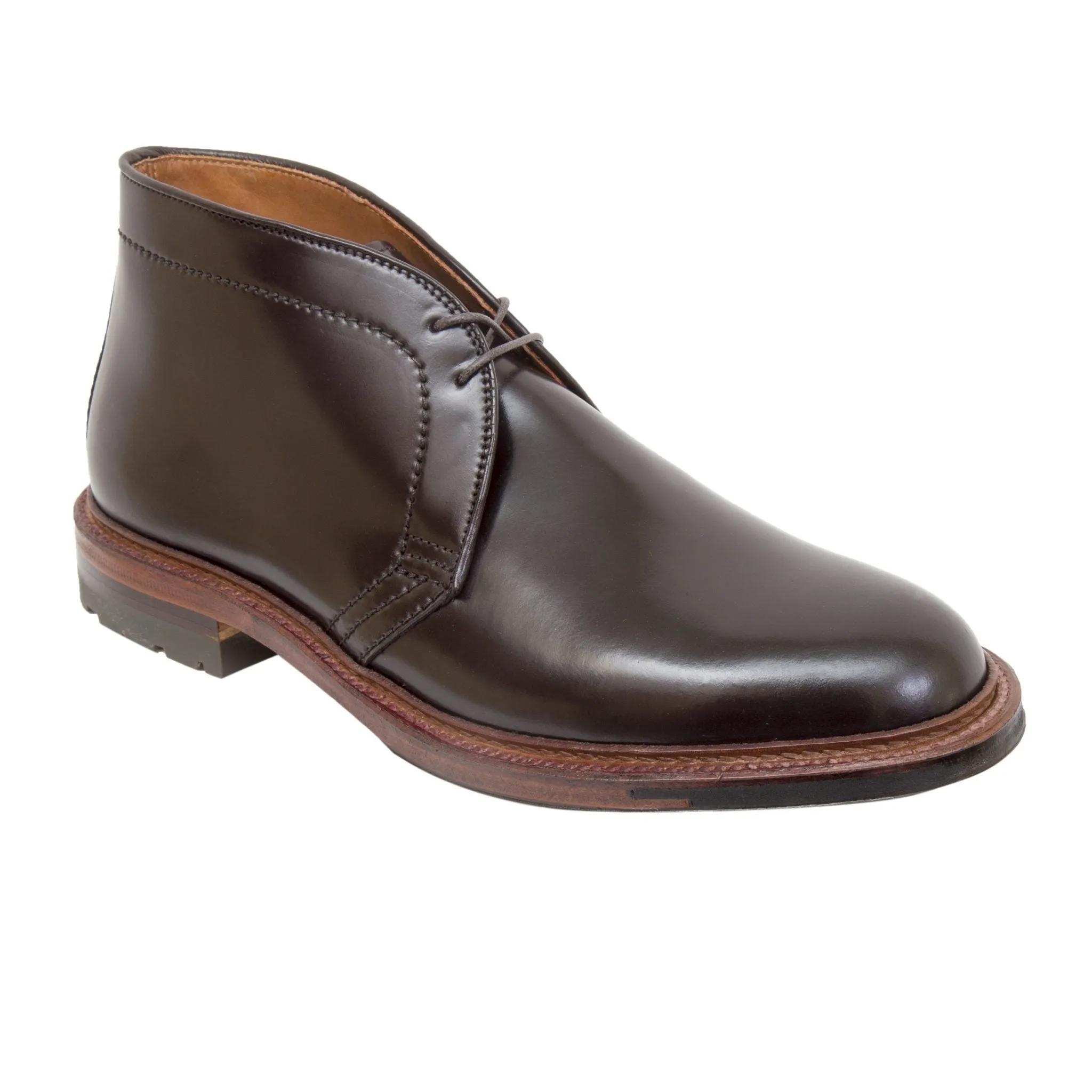D5706C - Antique Chukka Boot in Color 8 Shell Cordovan hook and loop closure