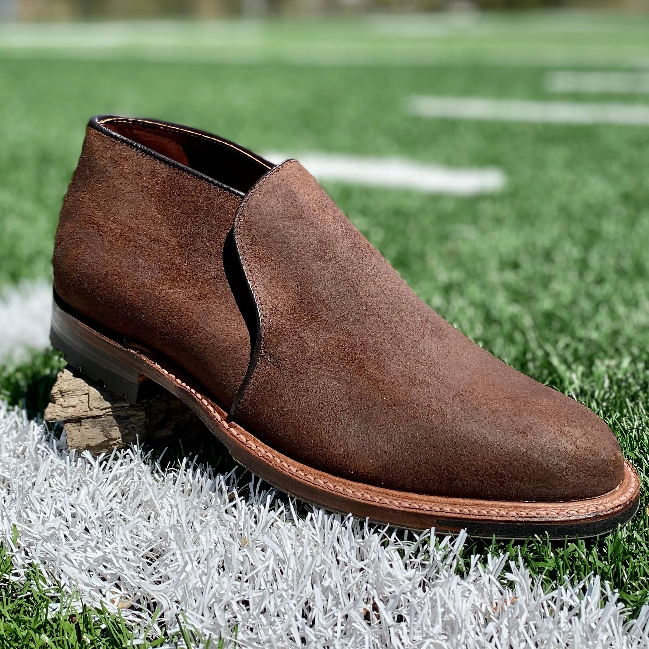 Casual Walk D8704C - Folsom Slip On Chukka in Tobbacco Reverse Chamois