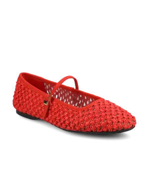 Gym Walk Boat Dock The Hummingbird Mary Jane - Red Openweave