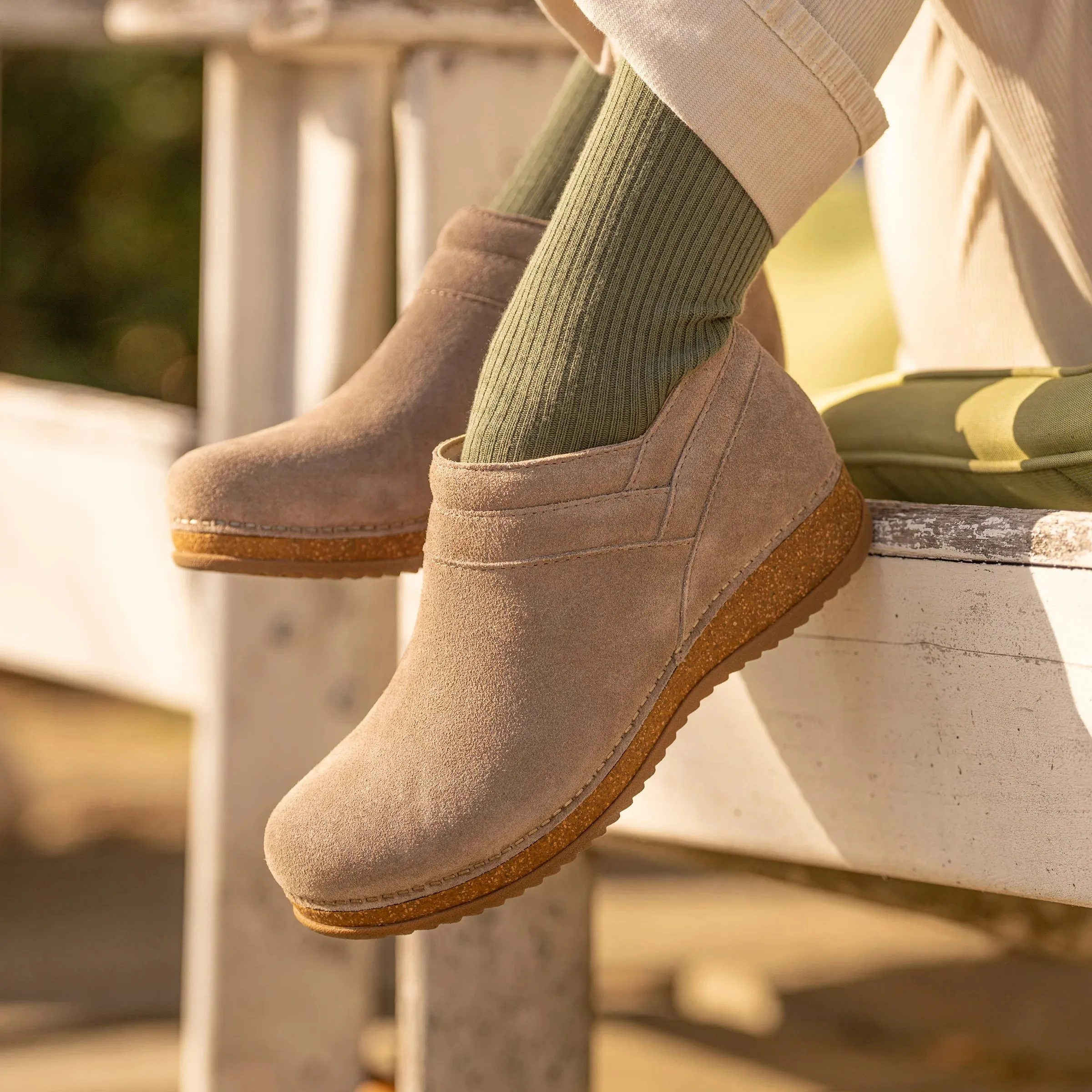 DANSKO MURIEL - TAUPE SUEDE Slip-Resistant Sole