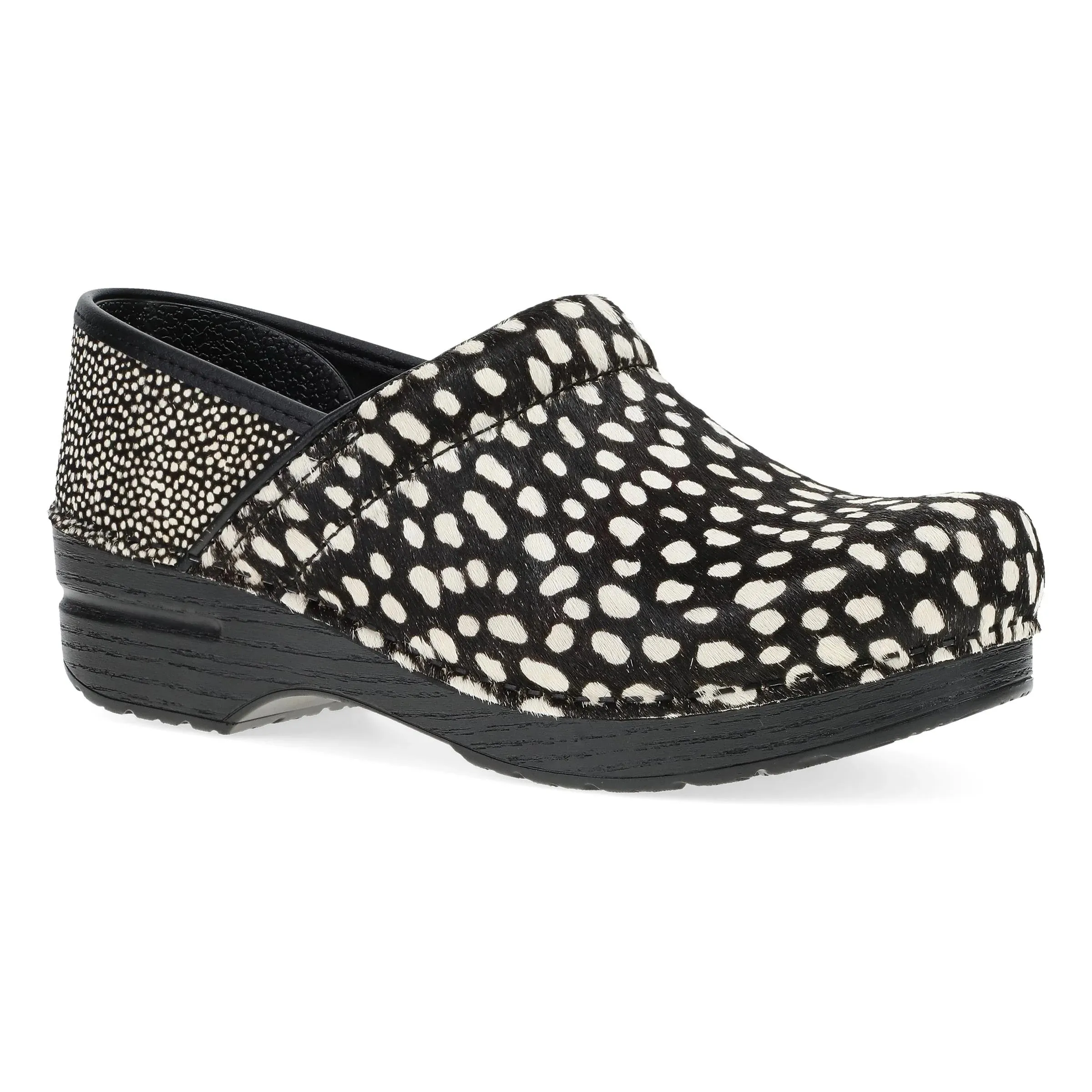 Walking Sessions Fitted Design DANSKO PROFESSIONAL - SPOTTED HAIRCALF - BLACK & WHITE