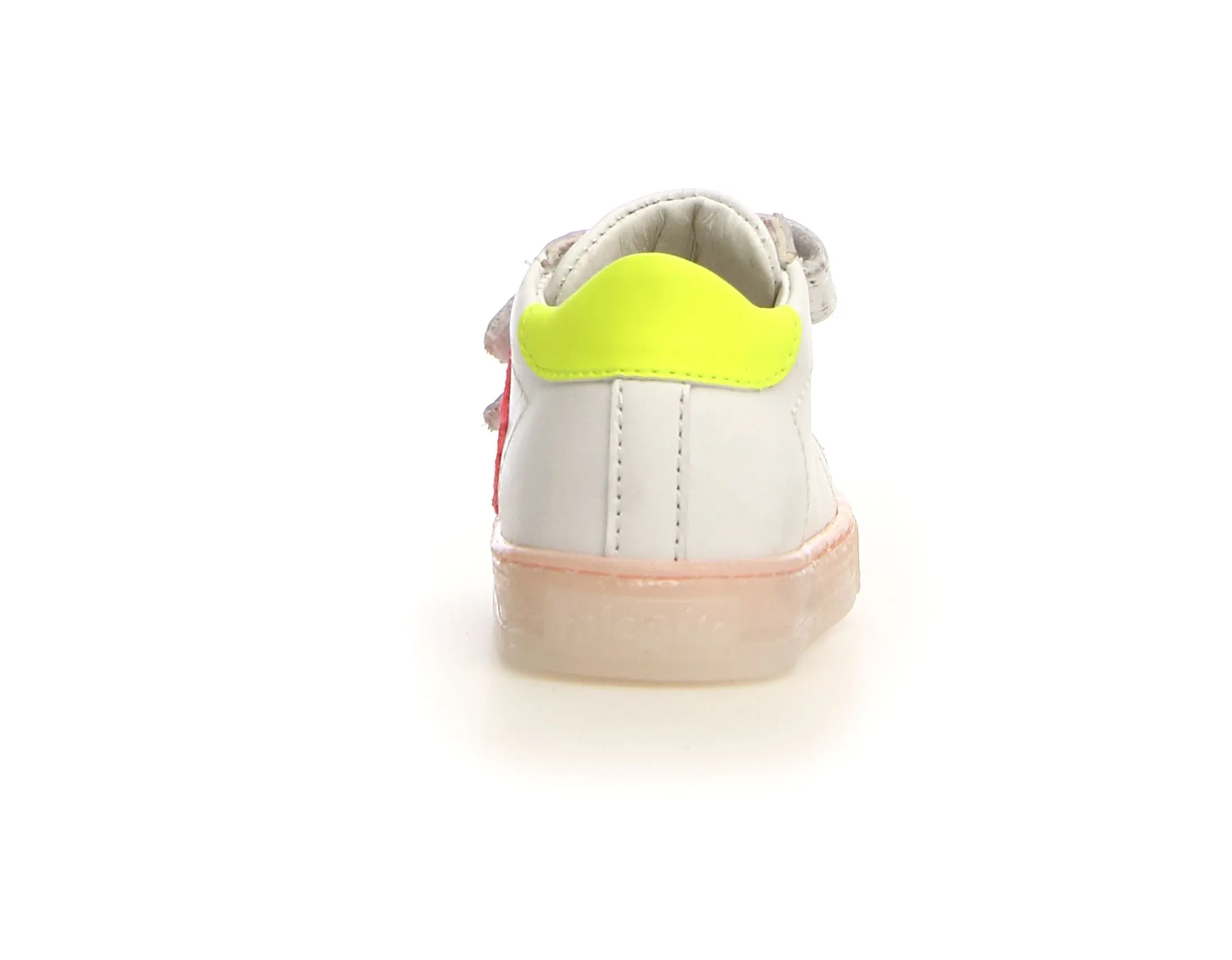 dark colors Falcotto Sasha VL Girl's Leather Sneakers - White/Candy Fluoscerent