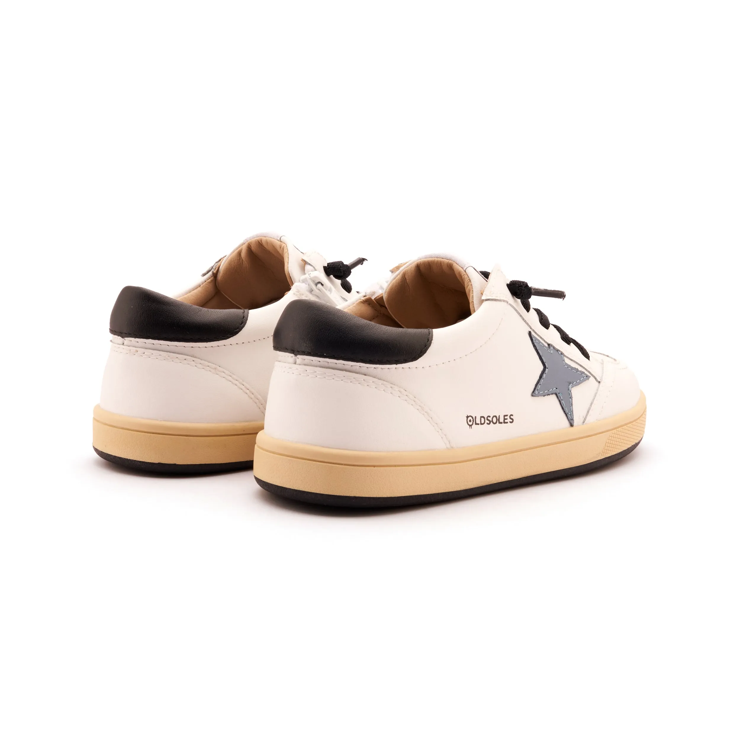 dark colors Old Soles Boy's and Girl's Platinum Runner Casual Shoes - Snow / Indigo / Black