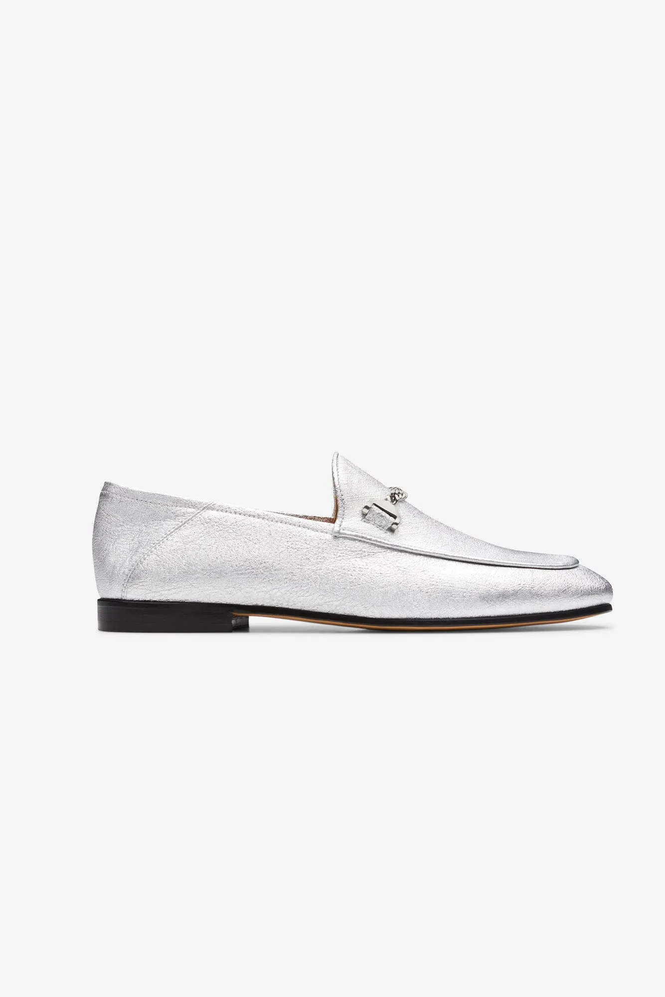 Debbie Loafer Silver Lam?? [Woman] Low-profile