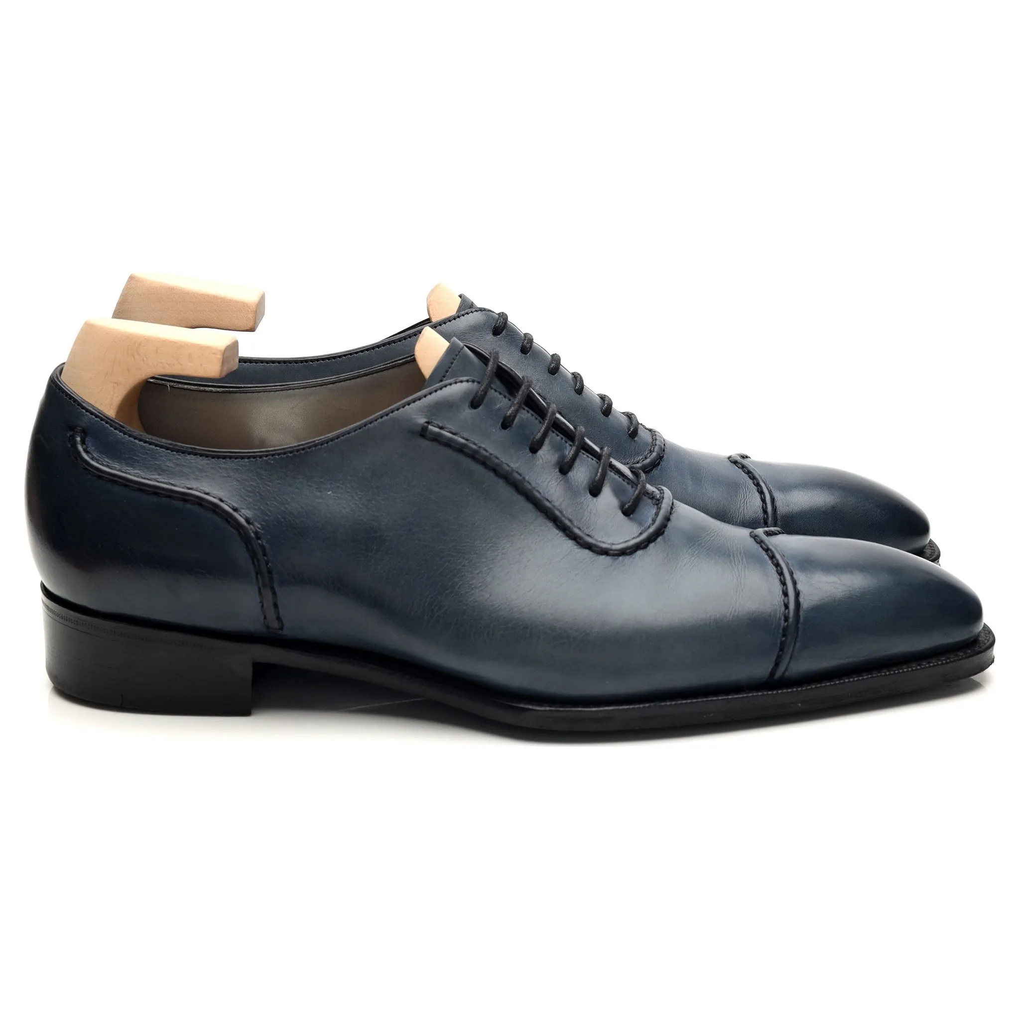 Deco 'Gable' Blue Leather Oxford UK 6 F Breathable Leather