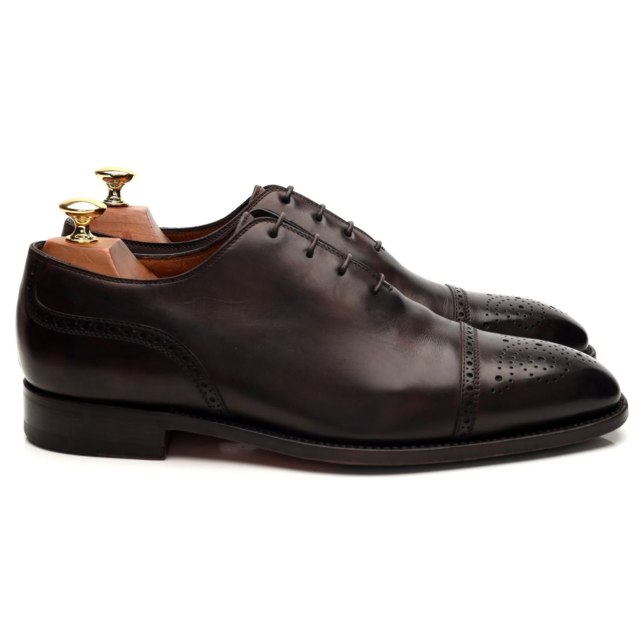 'Del Corso' Dark Brown Museum Leather Oxford UK 9.5 Professional Step