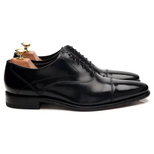Design 'Sharp' Black Leather Oxford UK 8 F Comfortable Feel Comfortable Slip On