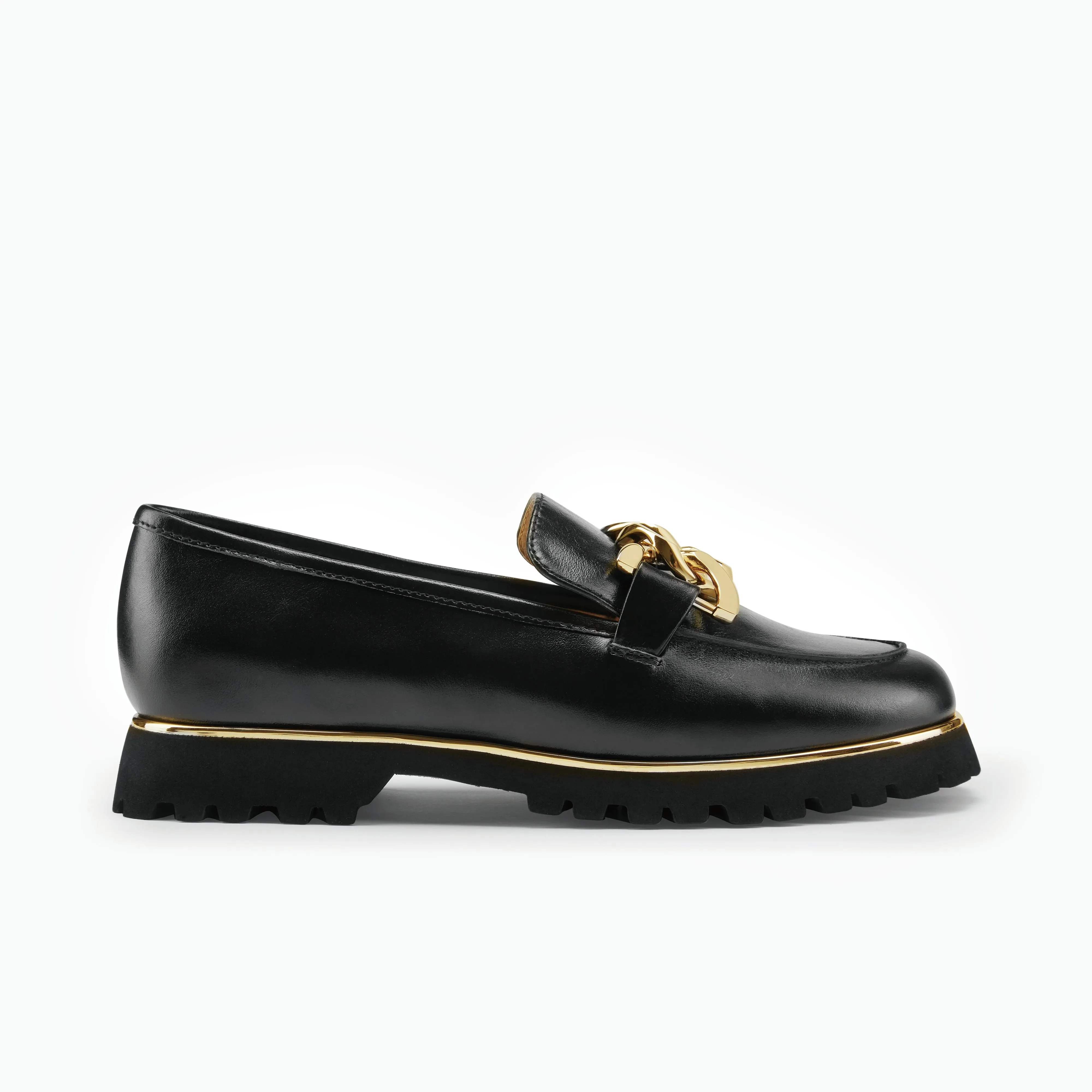 Diago Loafer | Black Leather Minimal Step Edge Walk