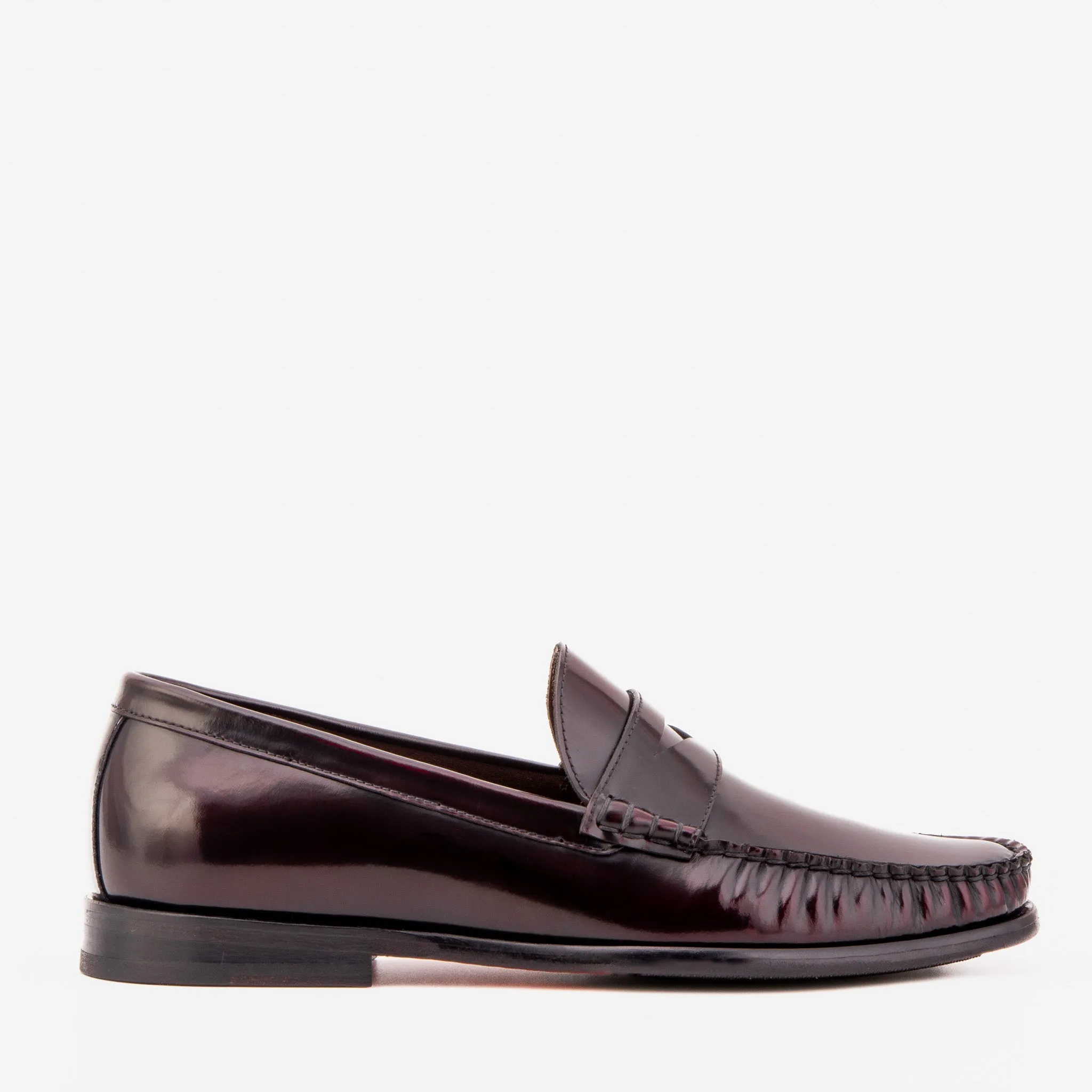 The Belmont Burgundy Polished Leather Men Loafer Fast pace Play Mode
