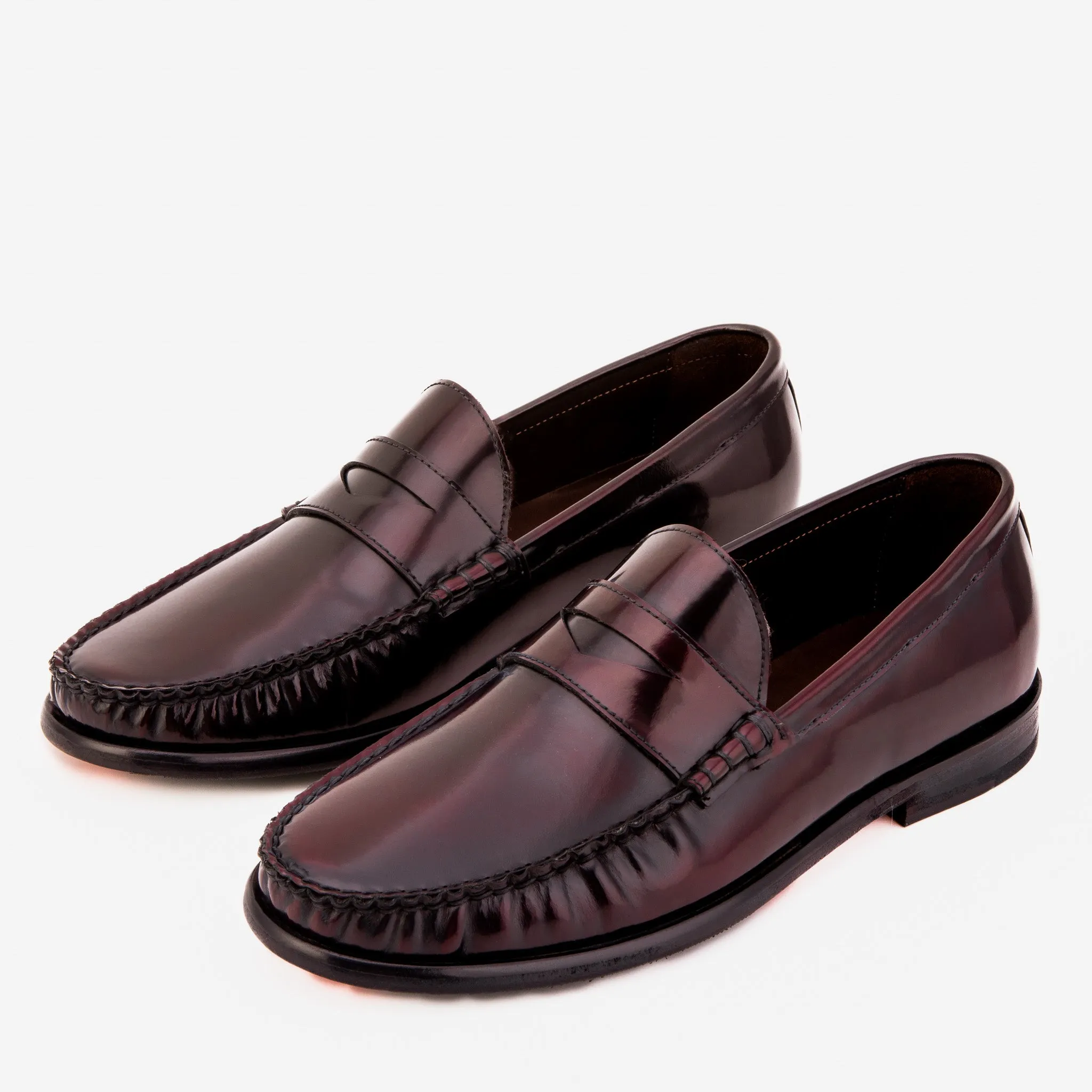 Drop-Zero The Belmont Burgundy Polished Leather Men Loafer