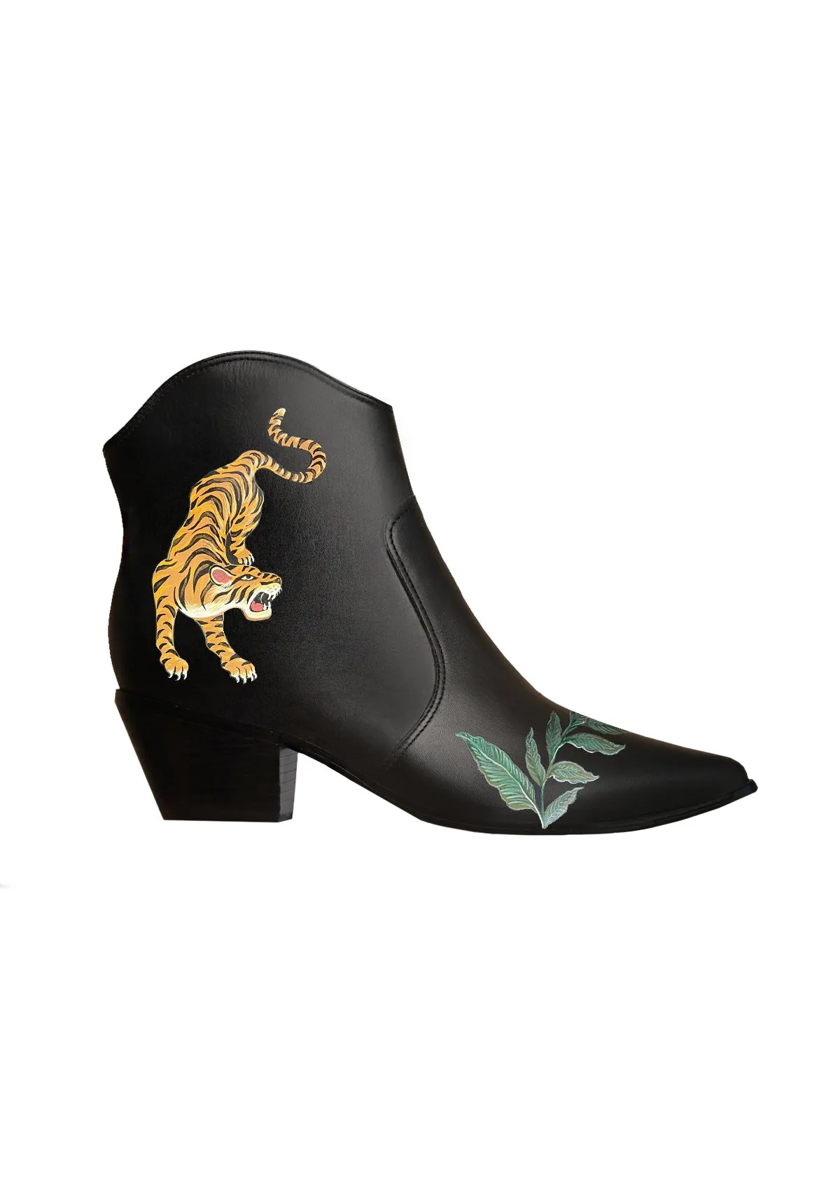 Dry Comfort Jungle Tiger Black Cowboy Boot