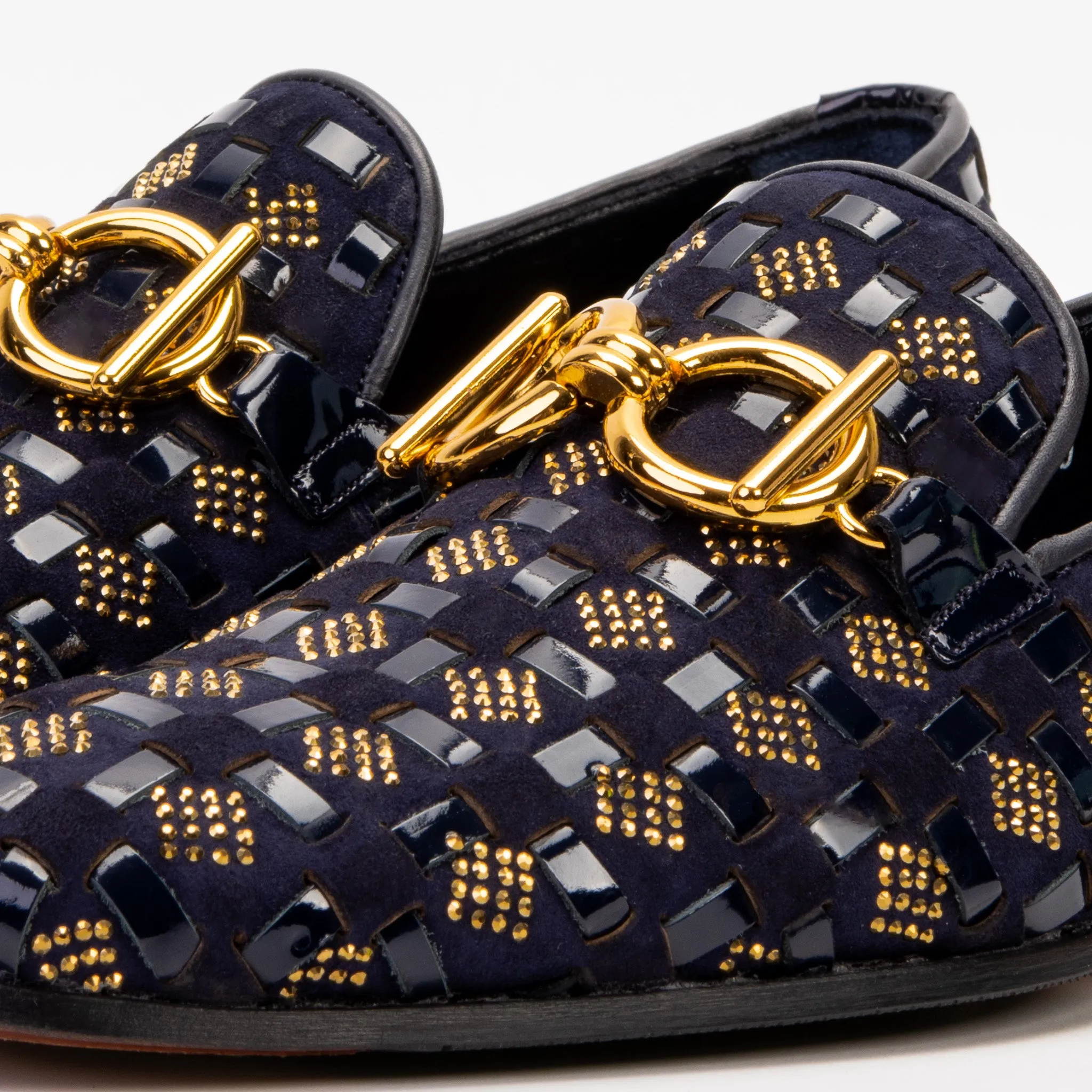 Durable Material The Vicino Shoe Navy Blue Bit Dress Loafer Men Shoe