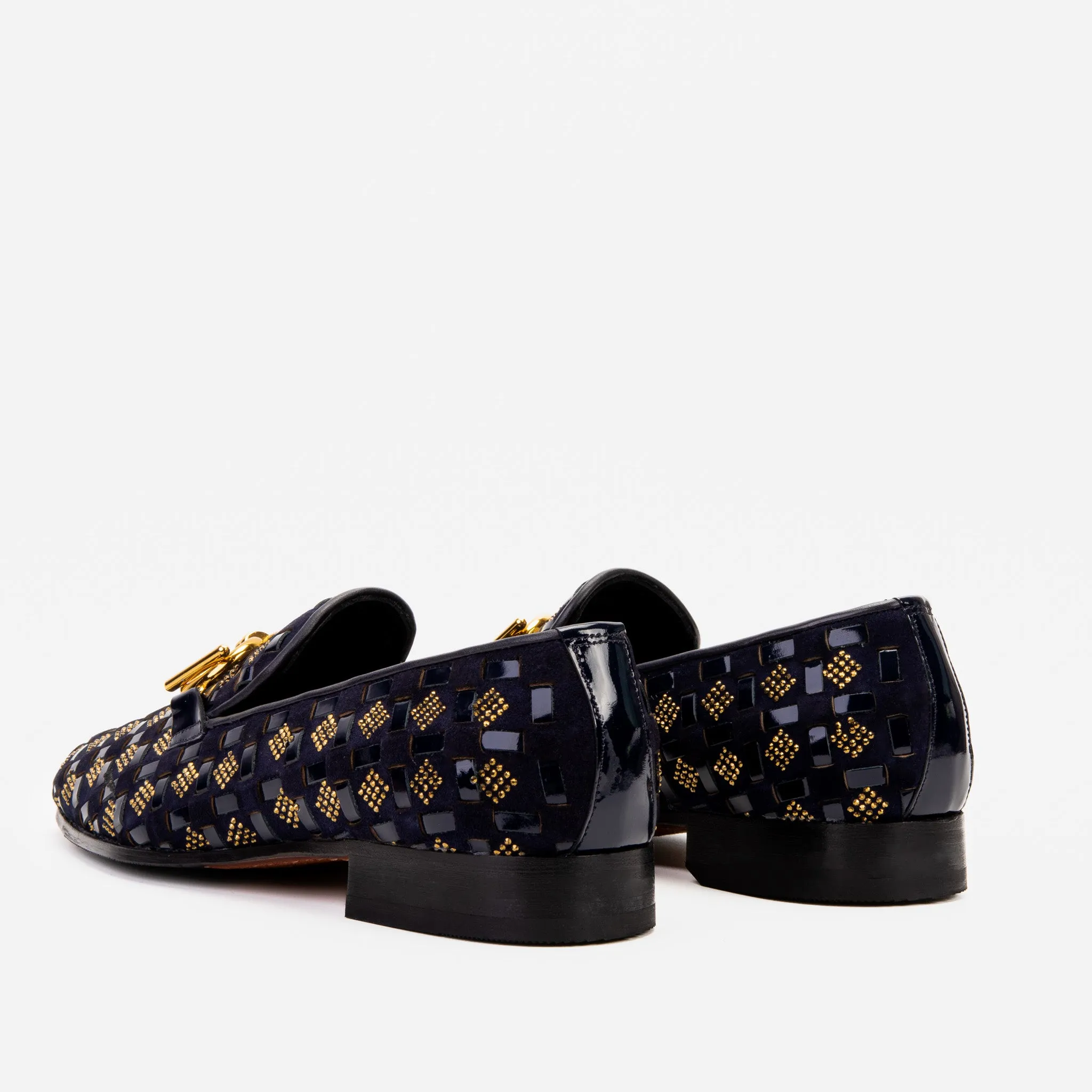 Durable Material The Vicino Shoe Navy Blue Bit Dress Loafer Men Shoe