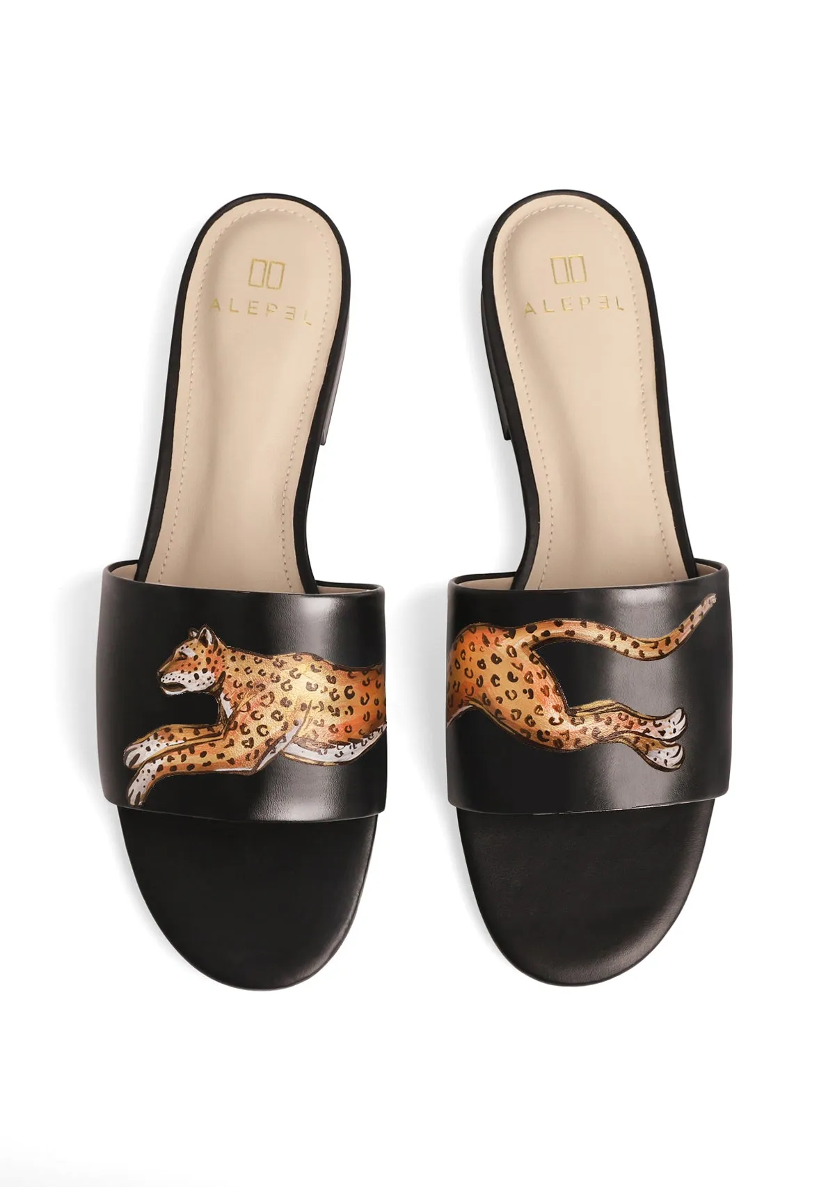Easy Fit Leopard Black Slide