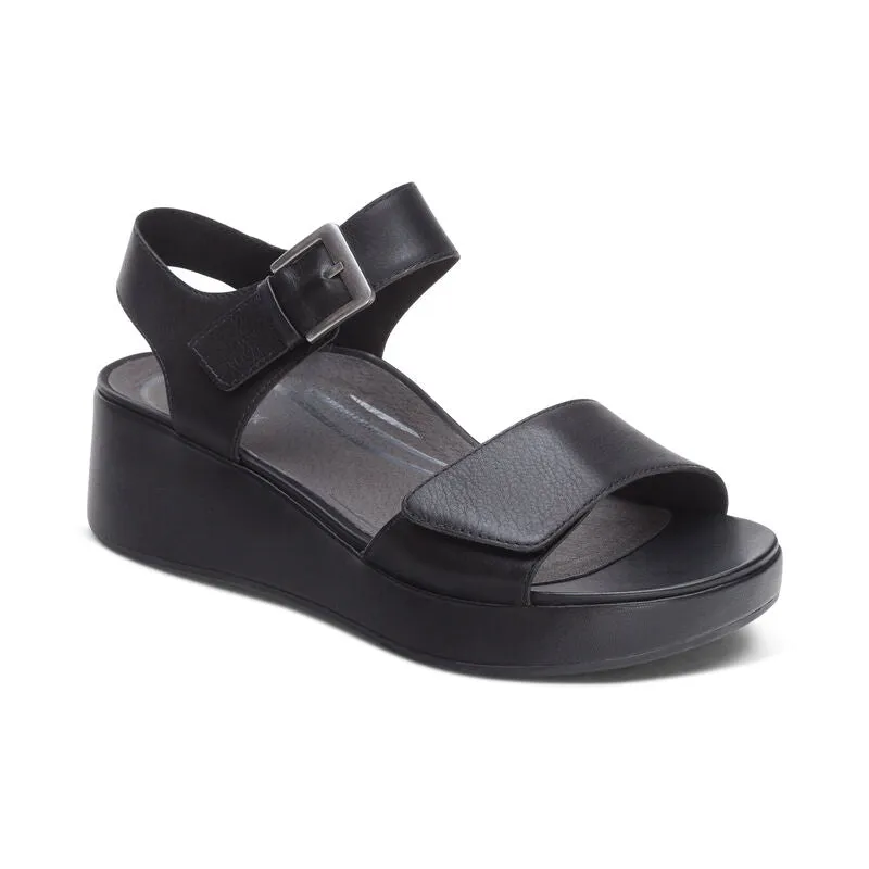 AETREX ARIEL WEDGE - BLACK Breezy Mood