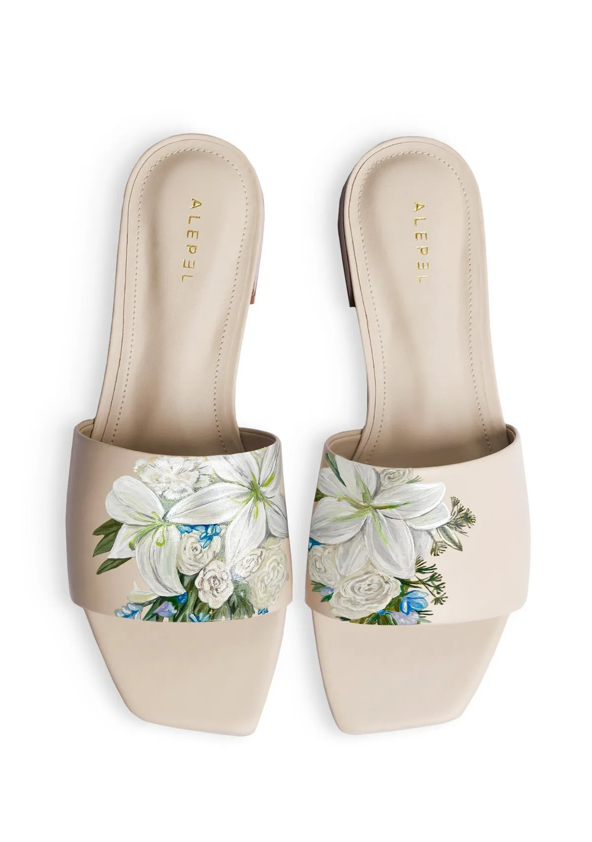 All-Day Wear Beach Slip Bridal Bouquet Beige Square