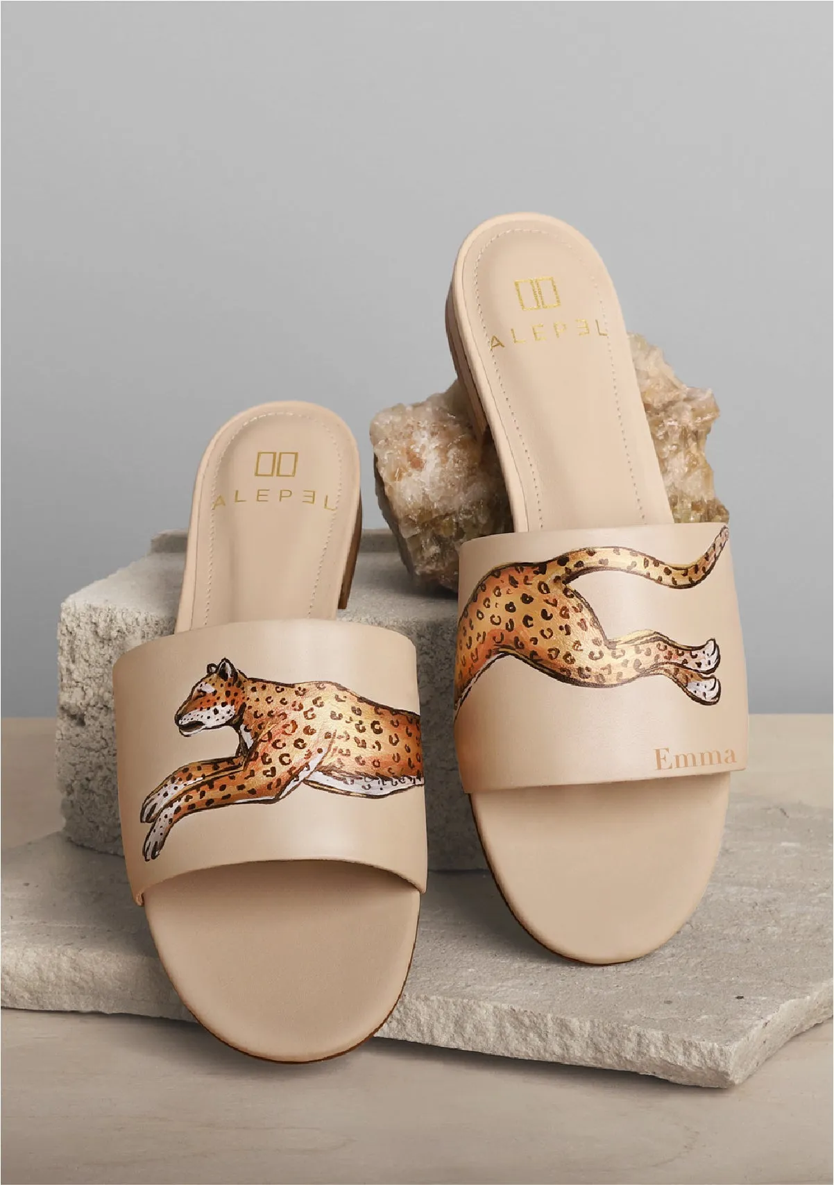 Easy Slip-On Leopard Beige Slide