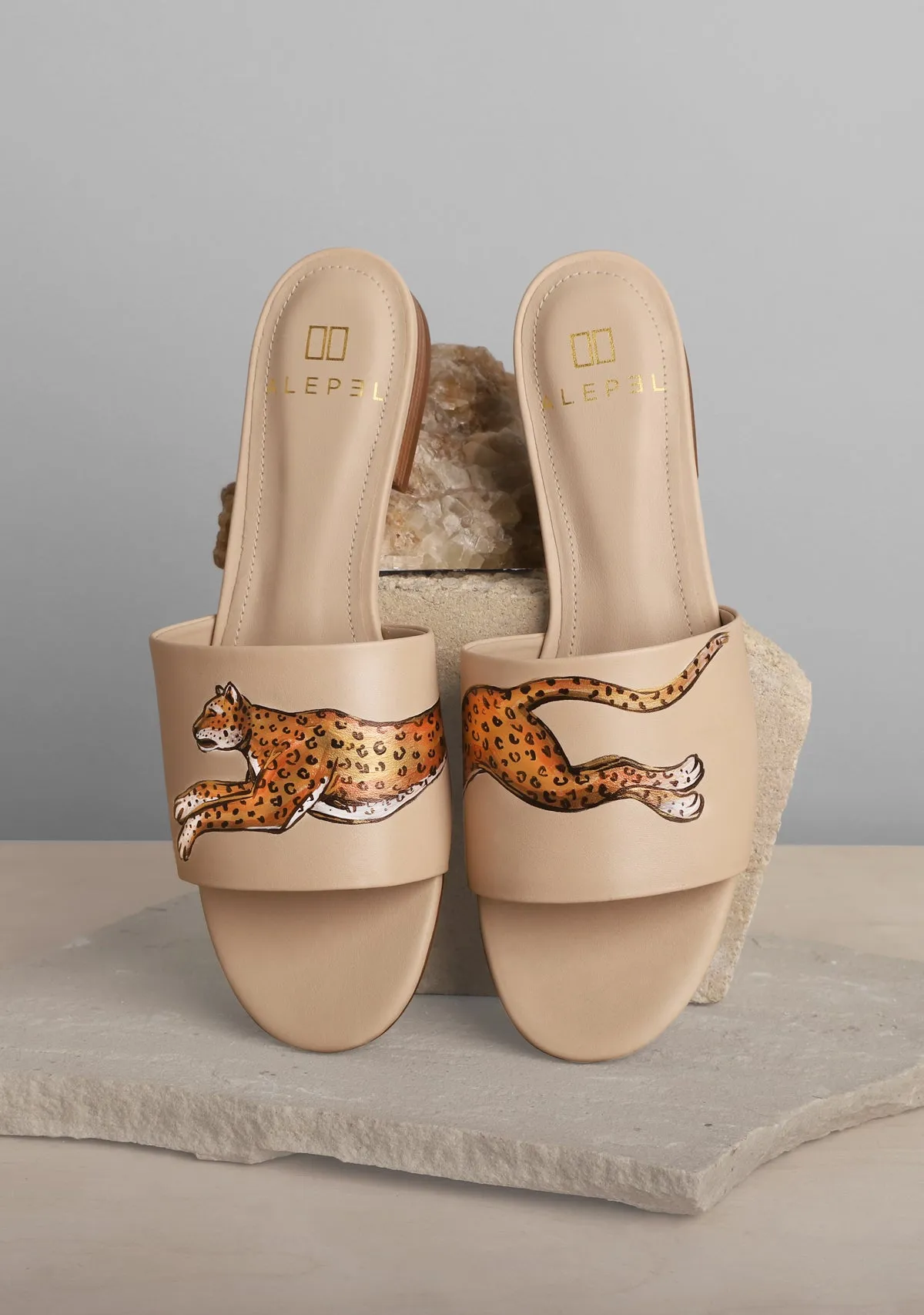 Easy Slip-On Leopard Beige Slide