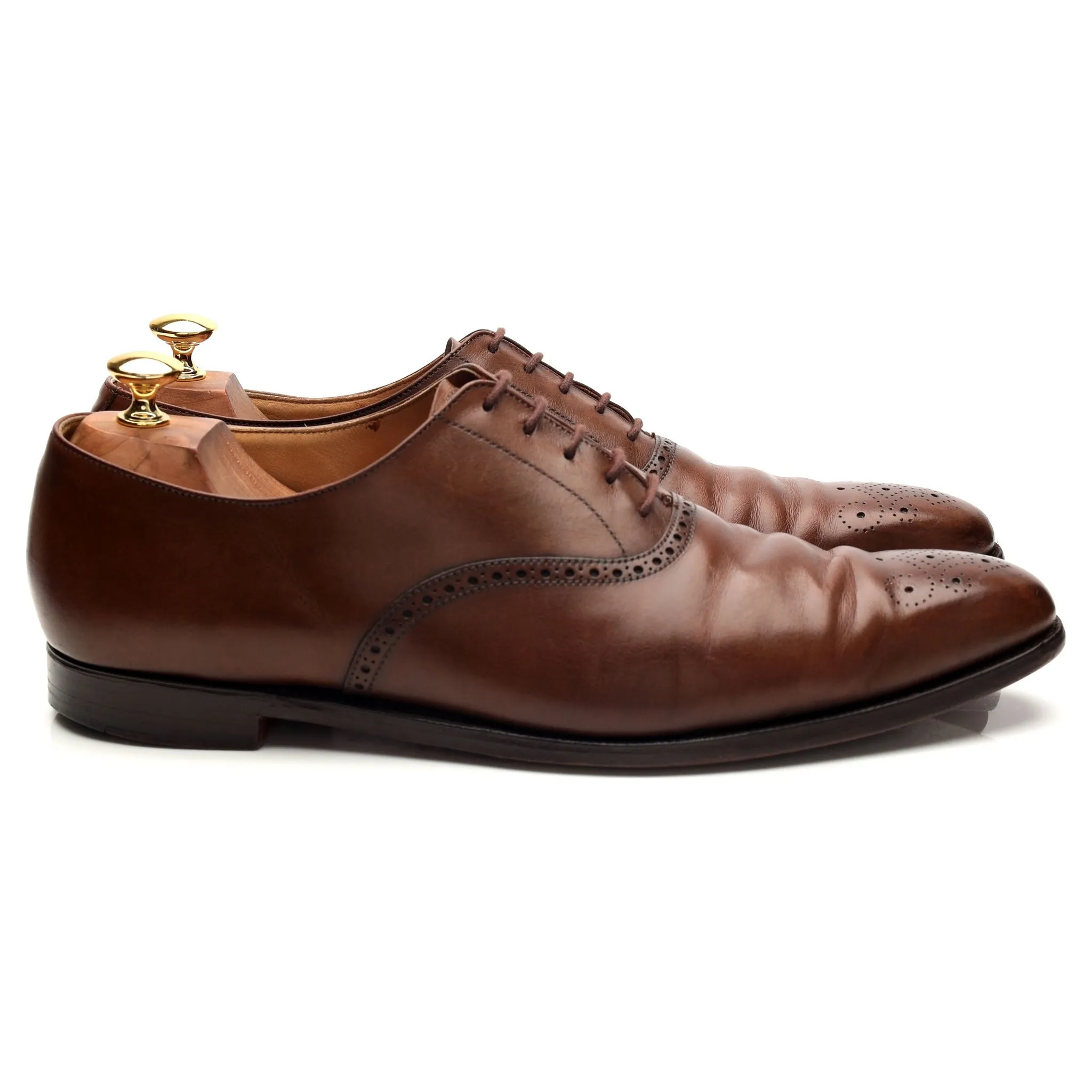 Chic Walking Shoes Superior Build 'Edgware' Brown Leather Oxford UK 10 E