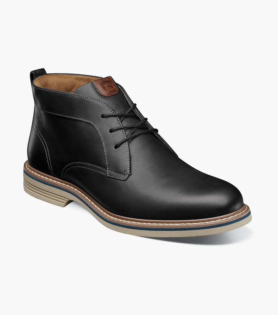 Elegant Craft Norwalk Plain Toe Chukka Boot-Black CH | Florsheim