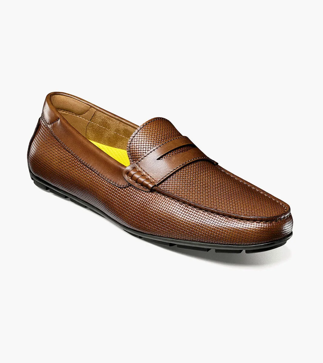 Elegant Finish Motor Moc Toe Penny Driver-Cognac| Florsheim