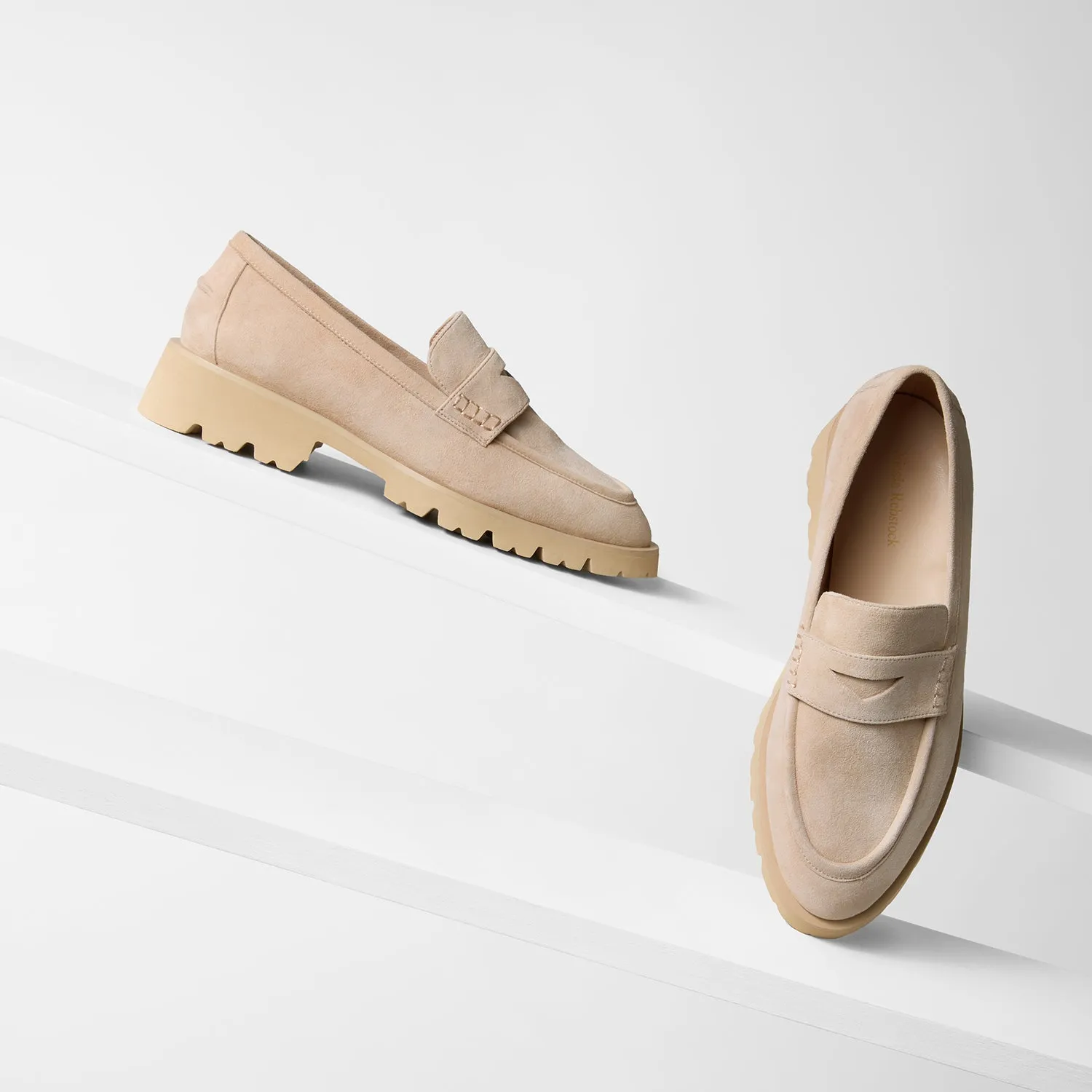 Elegant Flex Comfort Clay Loafer | Nude Suede