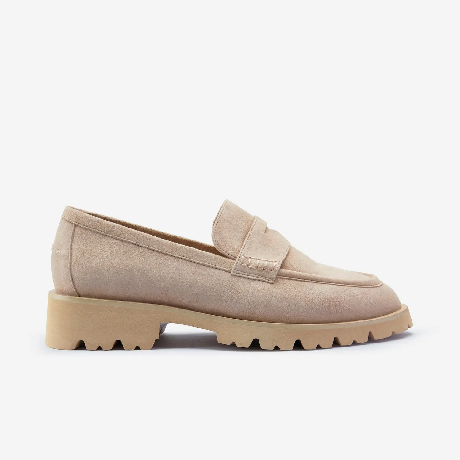 Elegant Flex Comfort Clay Loafer | Nude Suede