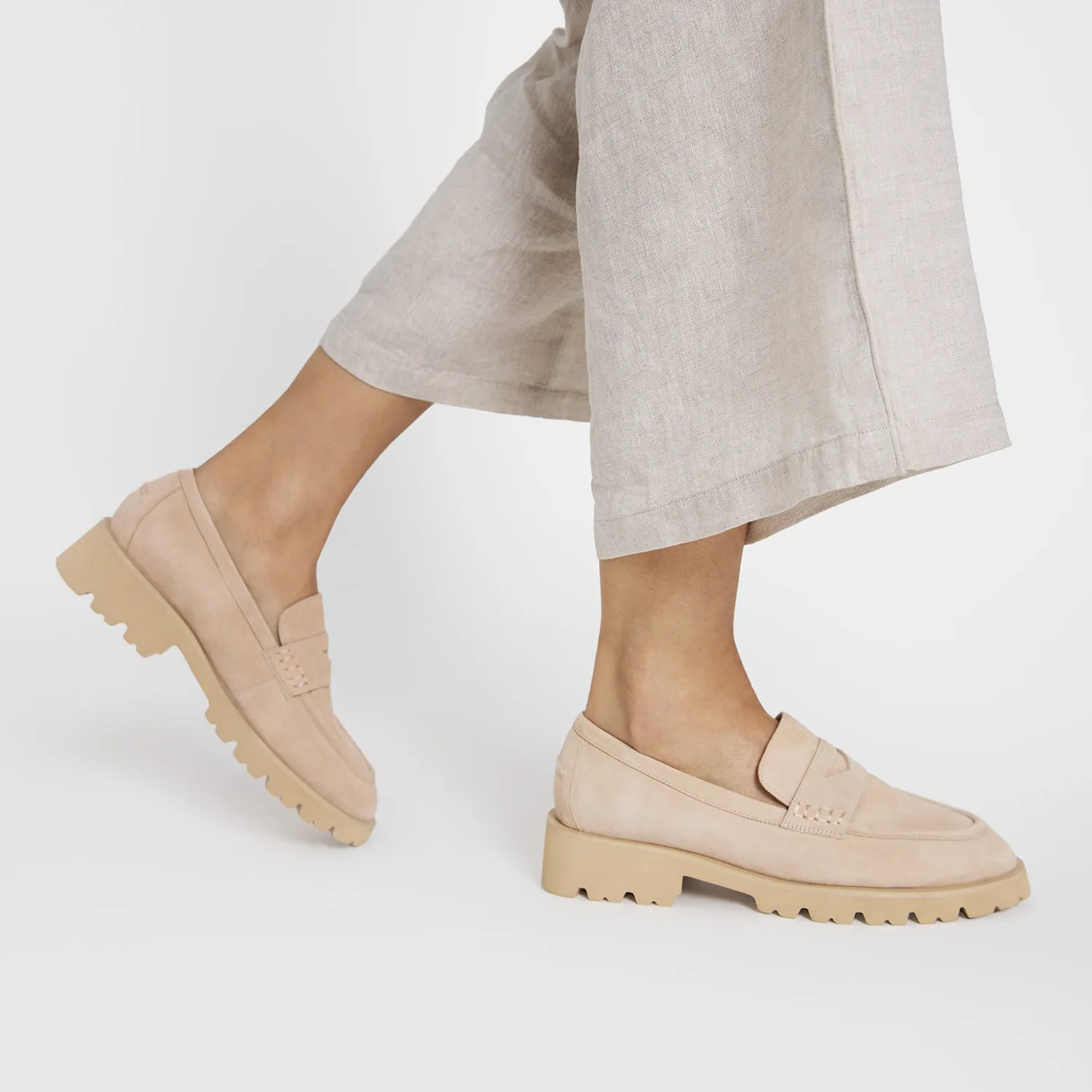 Elegant Flex Comfort Clay Loafer | Nude Suede