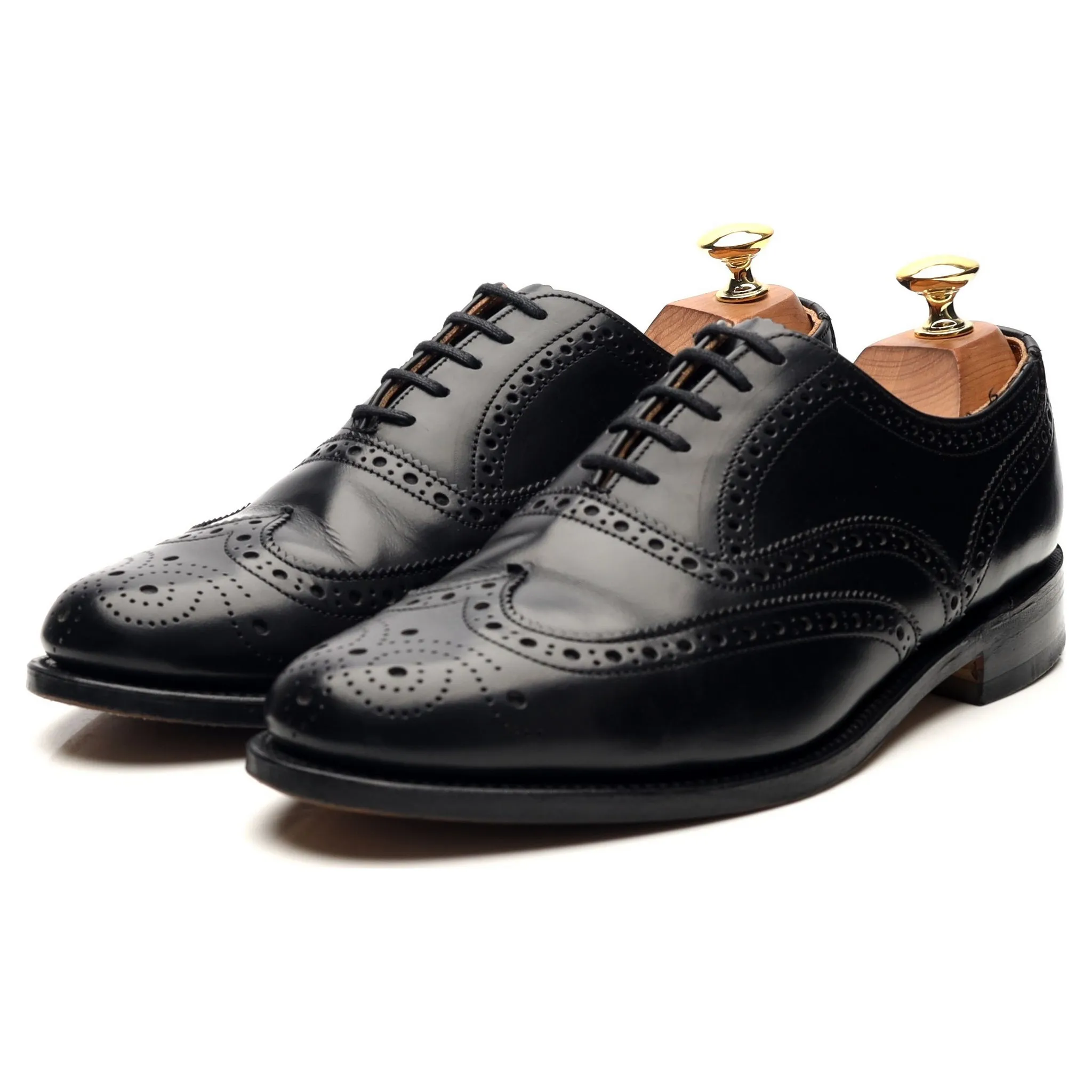 '758' Black Leather Oxford Brogues UK 7 F Simple Yet Elegant