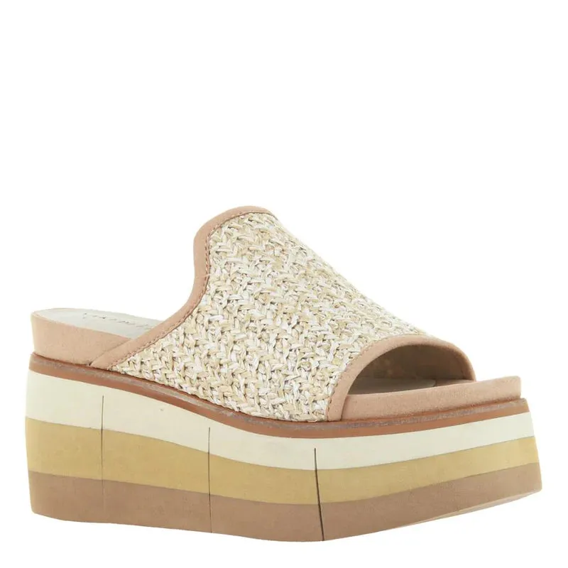 Elegant Sandals for Every Occasion NAKED FEET FLOCCI - BEIGE