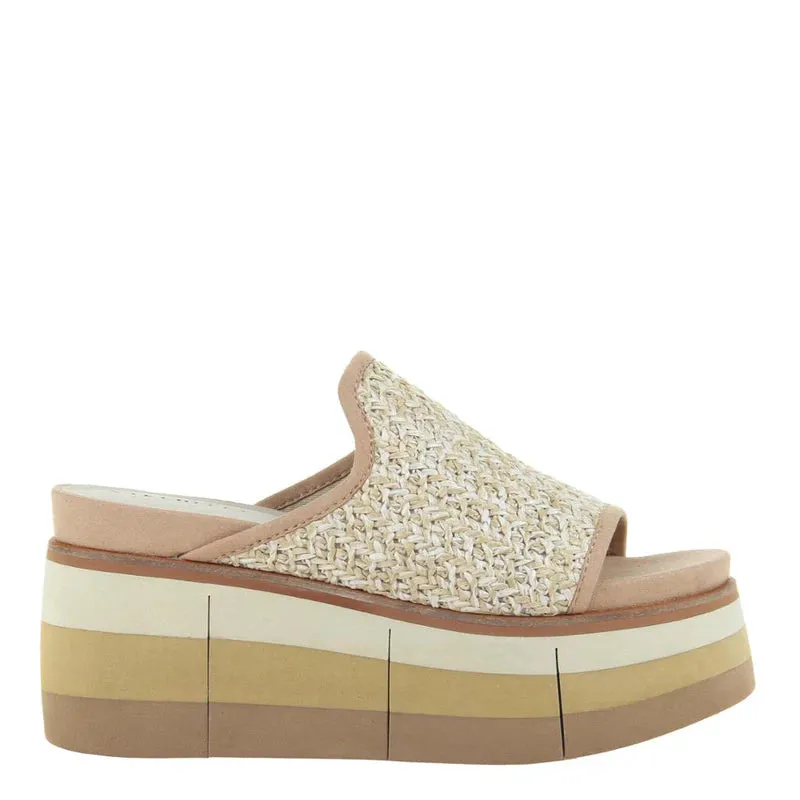 Elegant Sandals for Every Occasion NAKED FEET FLOCCI - BEIGE