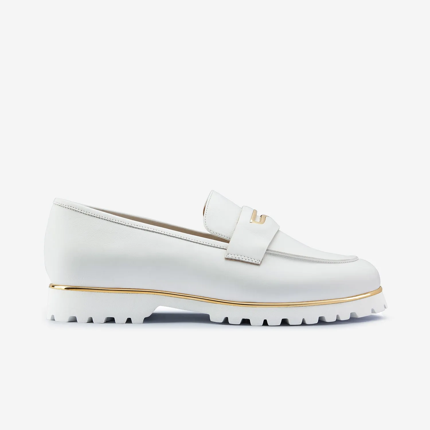 Dallas Loafer | White Leather Street Pulse Narrow Fit