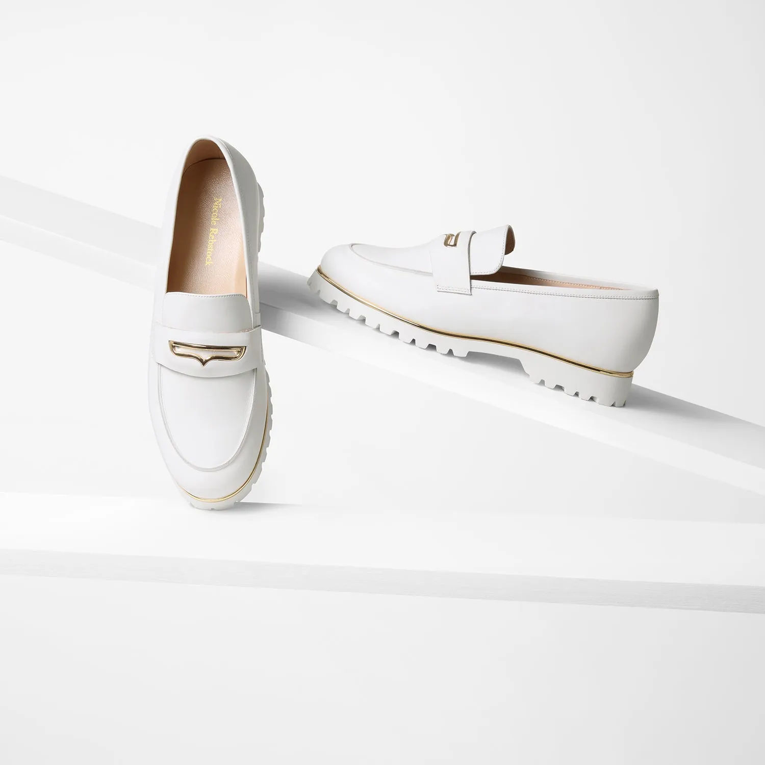 Elegant Step Flex Dallas Loafer | White Leather