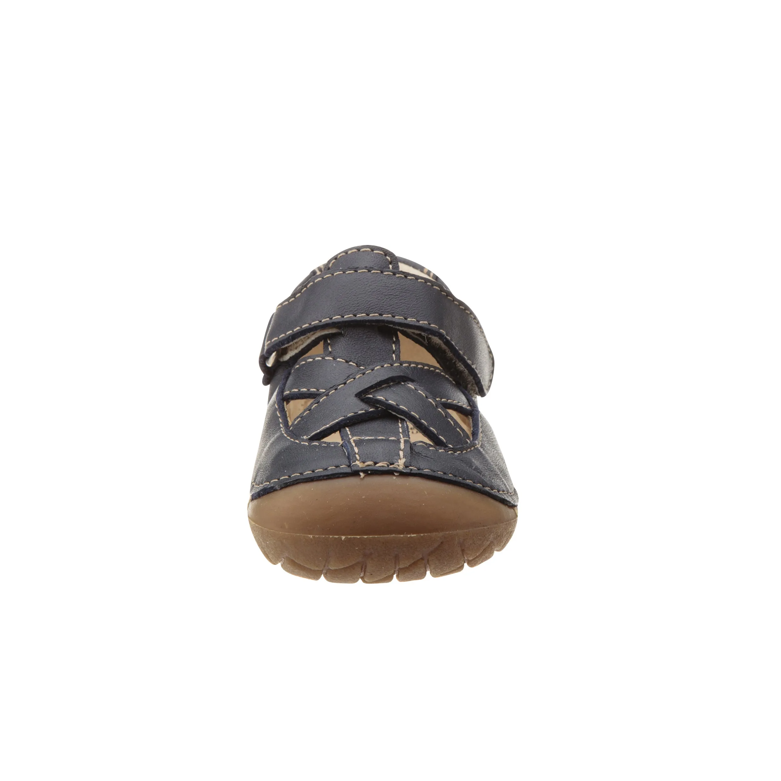 Elegant Styles Old Soles Boy's and Girl's Thread Pave Leather Shoes, Navy