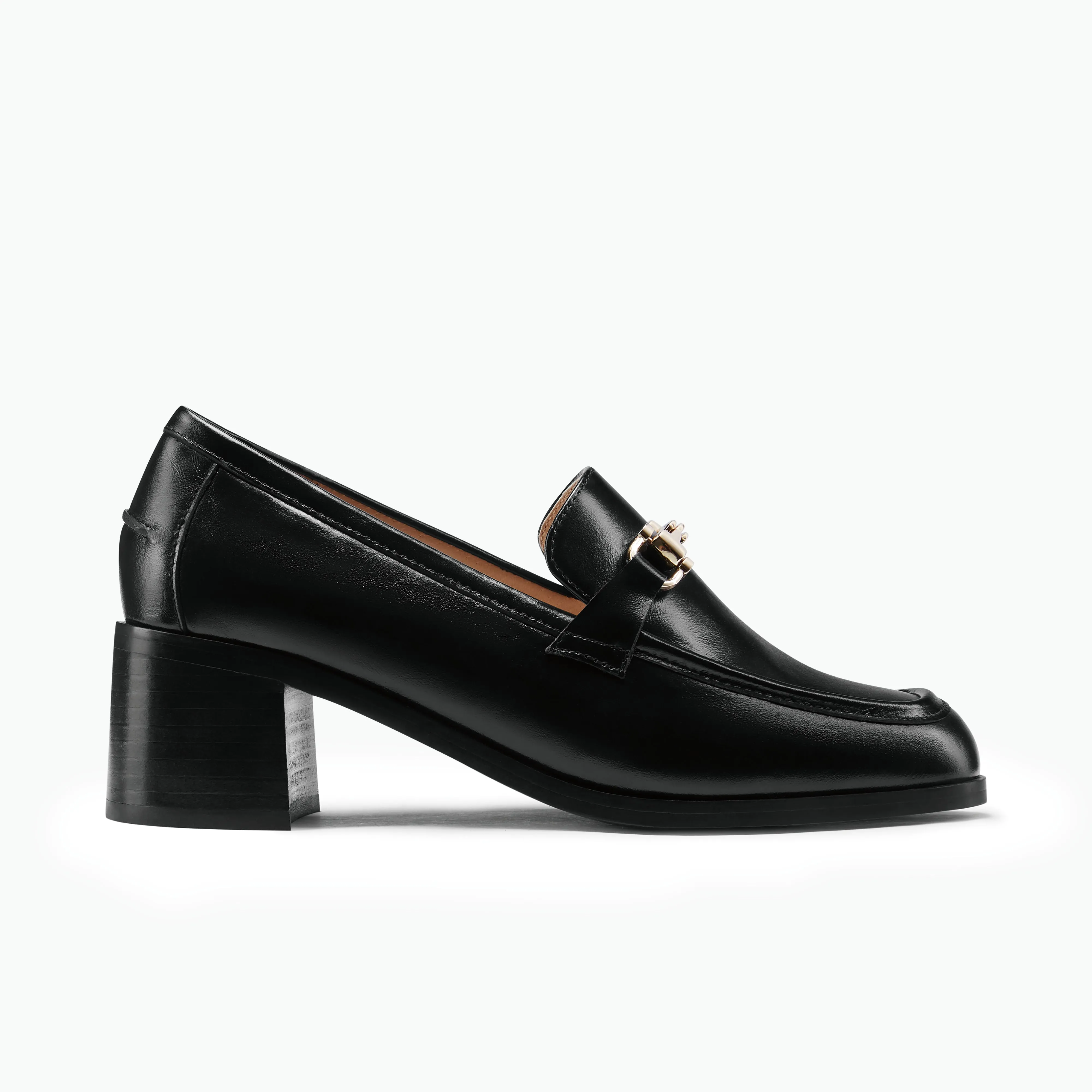 Bremen Loafer | Black oiled leather Special Occasion Heels High Heel Sandals for Weddings