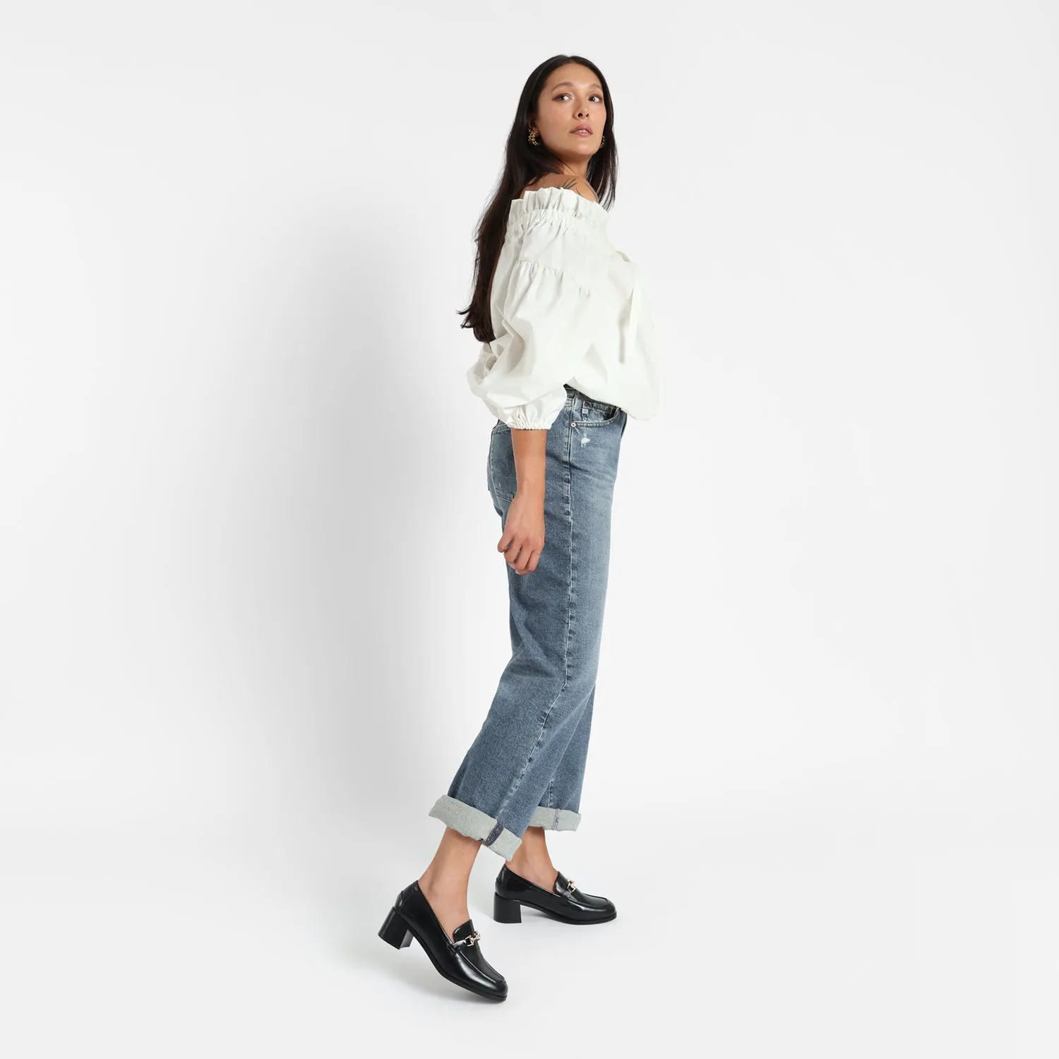 Elegant Walk Flex Bremen Loafer | Black oiled leather