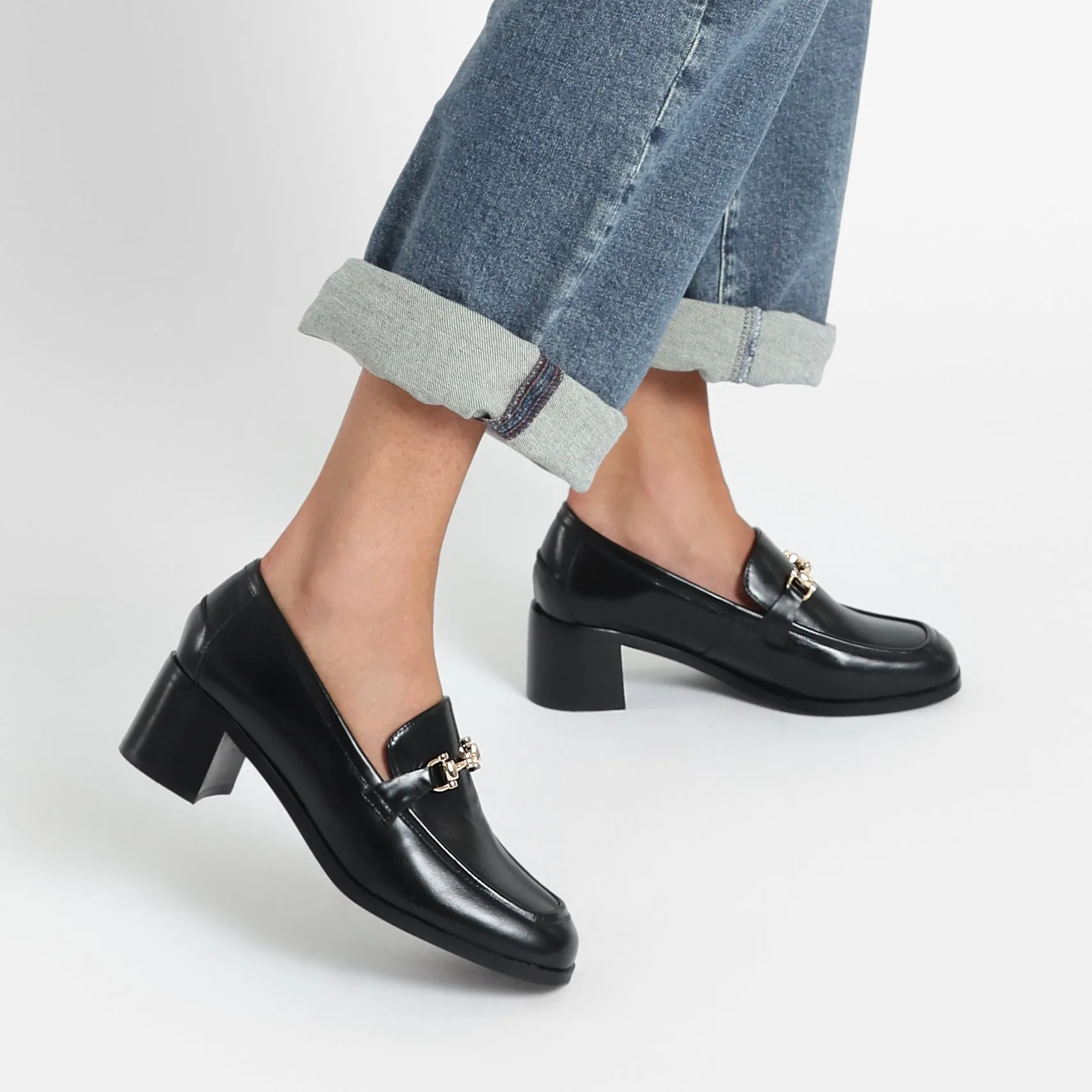 Elegant Walk Flex Bremen Loafer | Black oiled leather