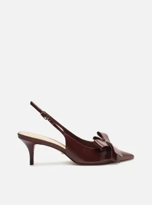 Open Toe Pumps Eliza  Leather Stiletto Pump