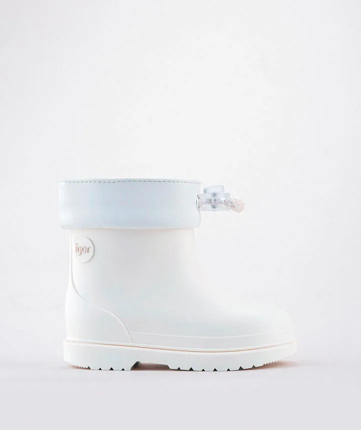 Embellished Kids Igor Girl's and Boy's Bimbi Euri Boots - Blanco