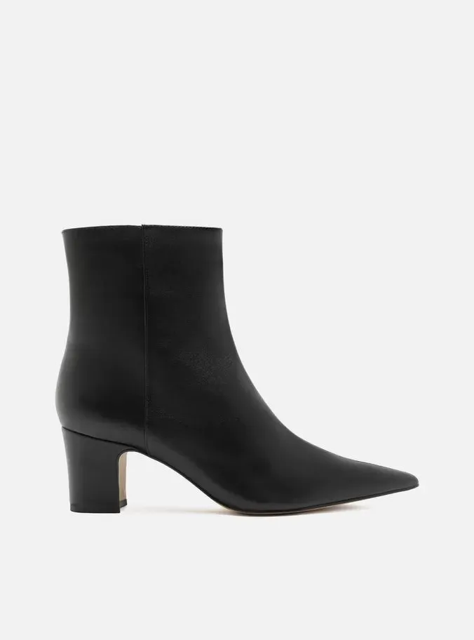 Wide Strap Heels Jemma Leather Block Boot