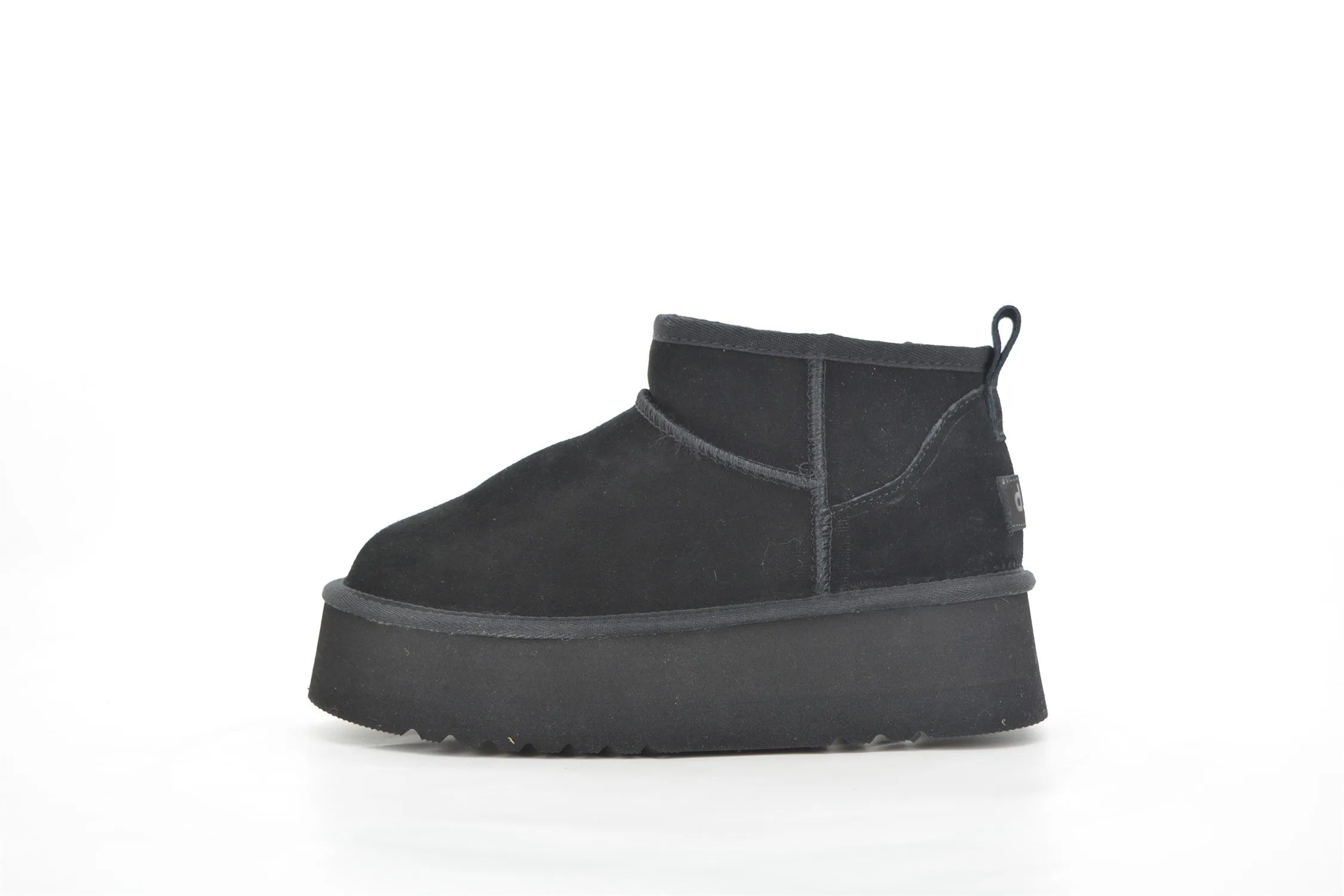 Embroidered Heels VERONA LOW PLATFORM II BLACK