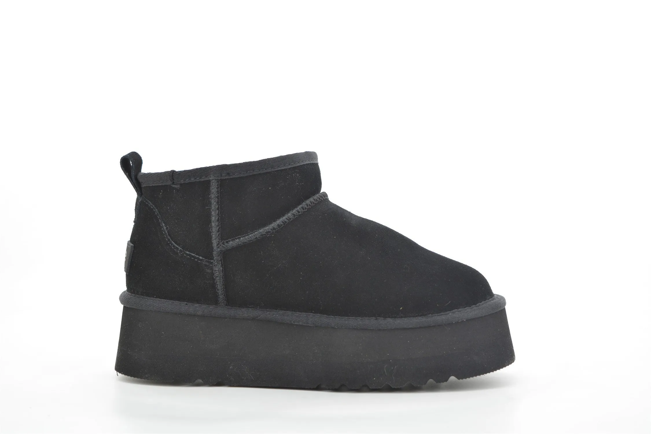 Embroidered Heels VERONA LOW PLATFORM II BLACK