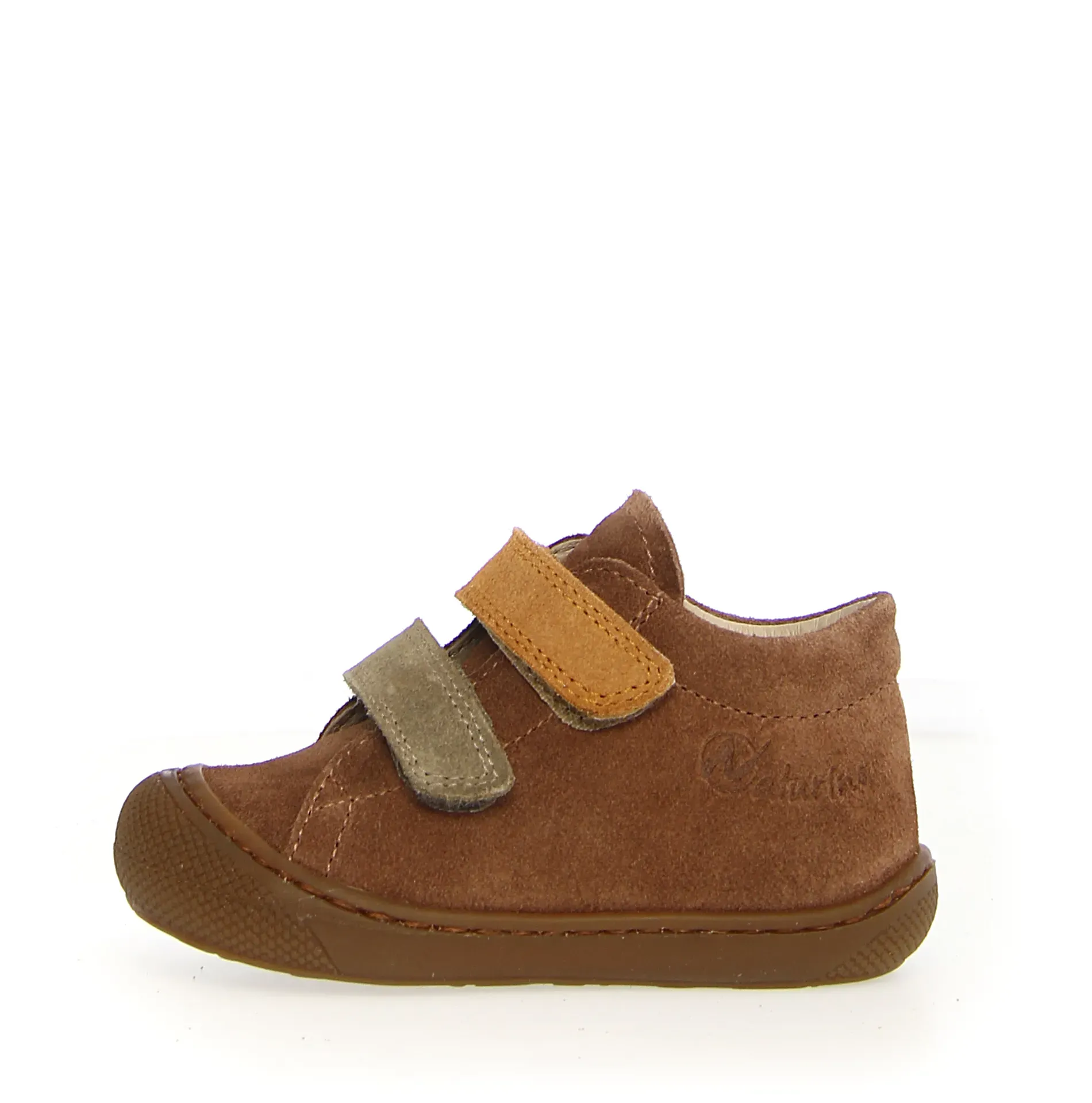 Embroidered Kids Naturino Corkel Vl Boy's and Girl's Casual Shoes - Brown/Stone/Zucca
