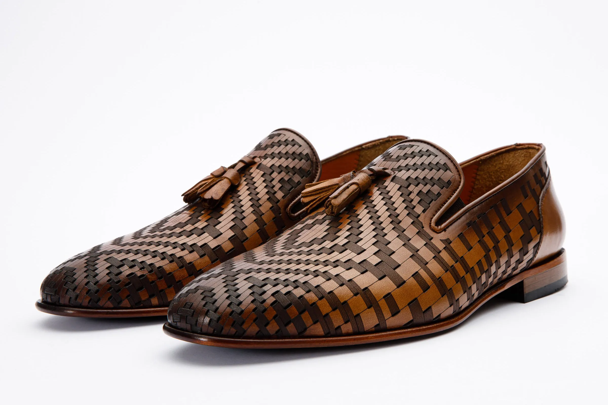 Energy Flex The Meram Brown Leather Tassel Slip-On Loafer Men Shoe