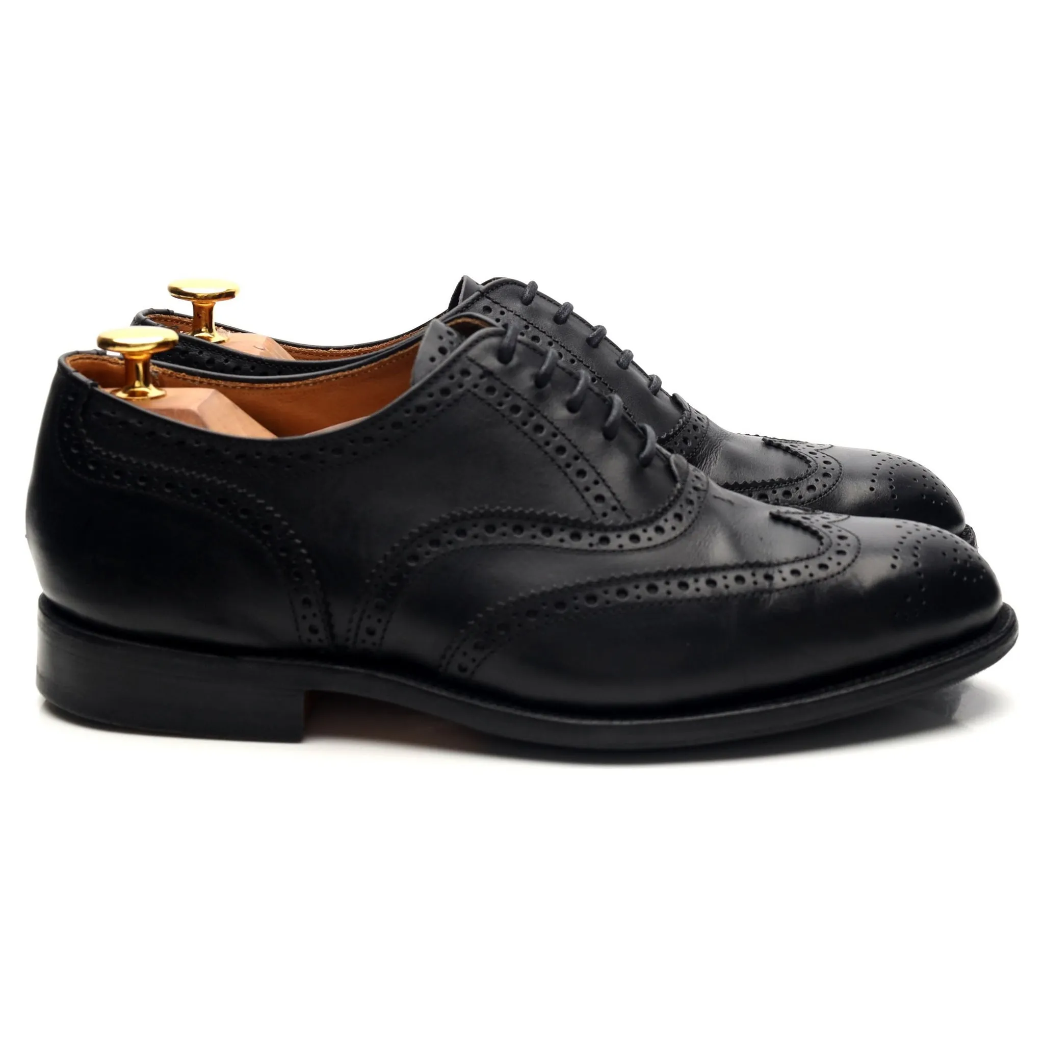'Epsom' Black Leather Oxford Brogues UK 6 Work Ready