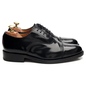 'Esher' Black Leather Oxford UK 6 F Durable Material Step Style