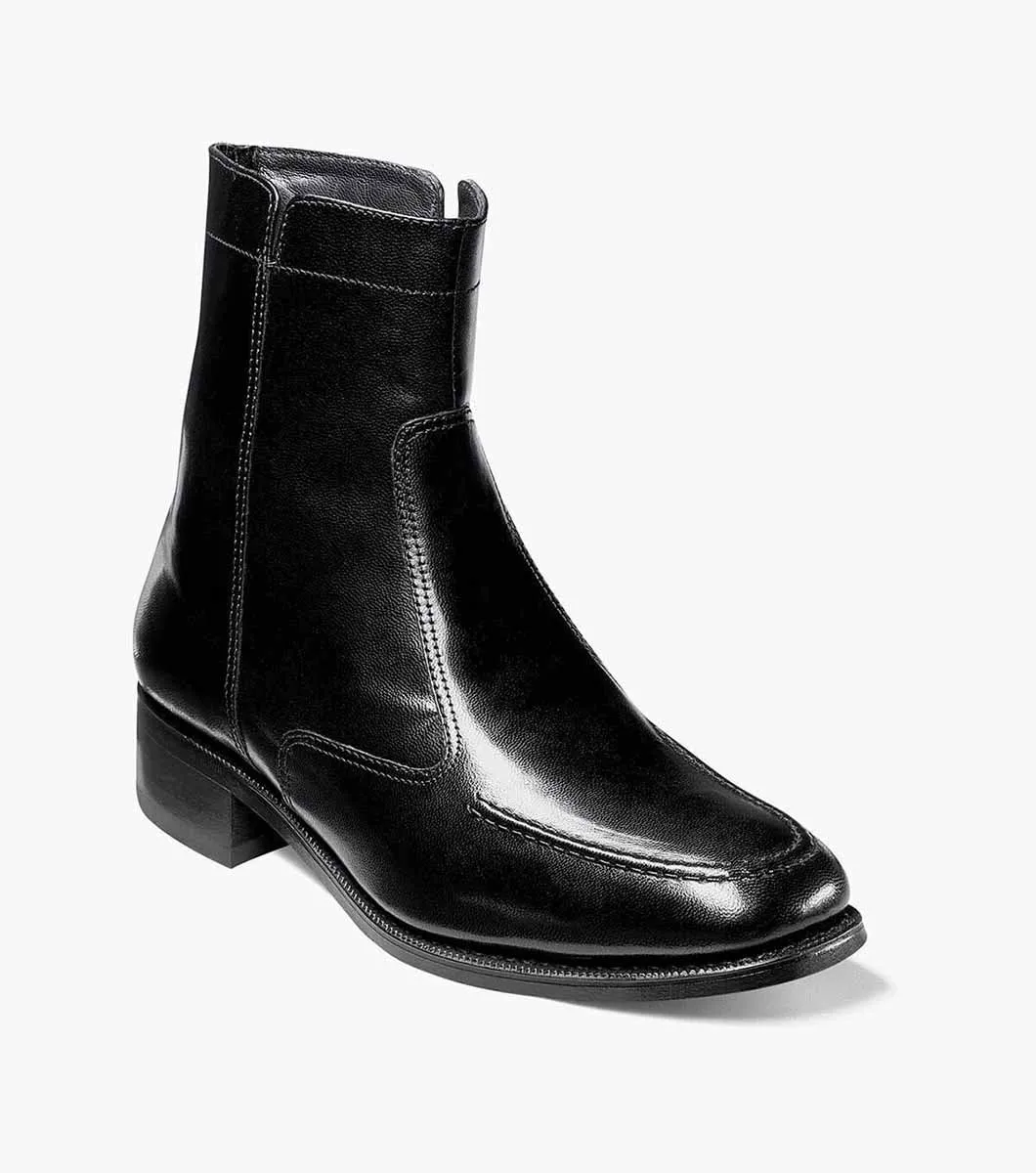Essex Moc Toe Zip Boot-Black | Florsheim Refined Brogues